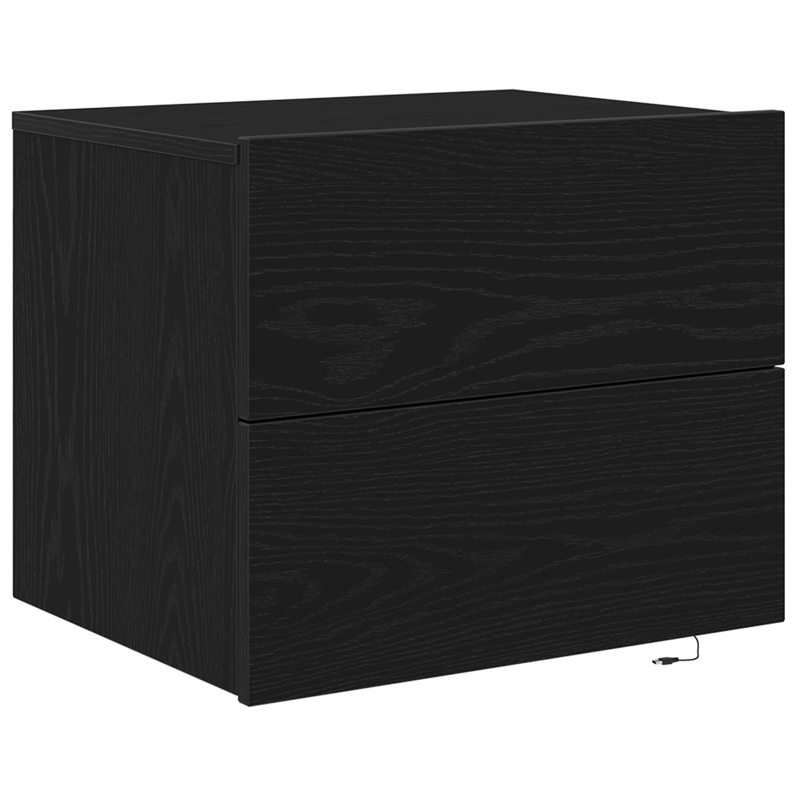 Noptiera cu LED-uri, de perete, stejar negru, 50x39x41 cm — imaginea 2