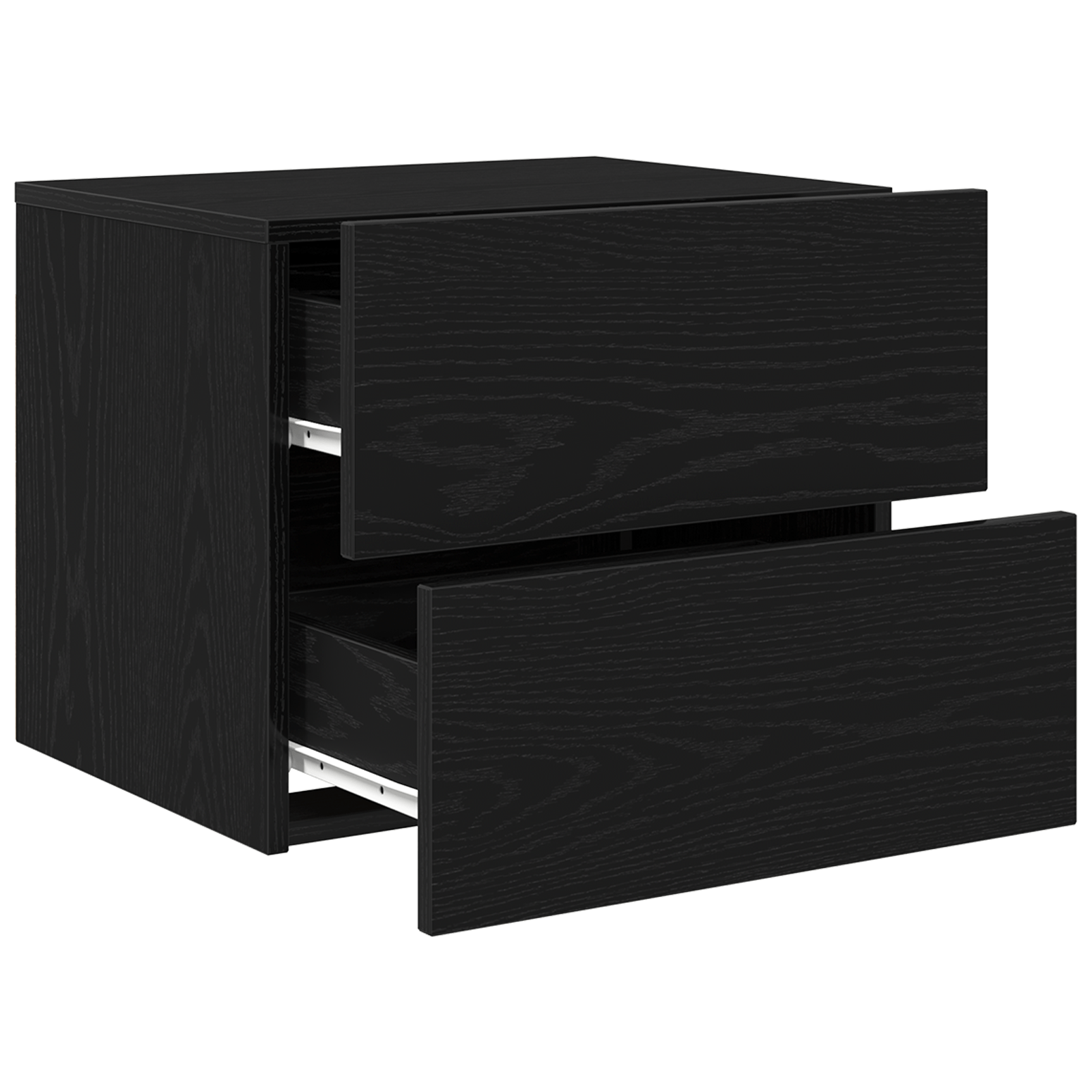 Noptiera cu LED-uri, de perete, stejar negru, 50x39x41 cm — imaginea 5