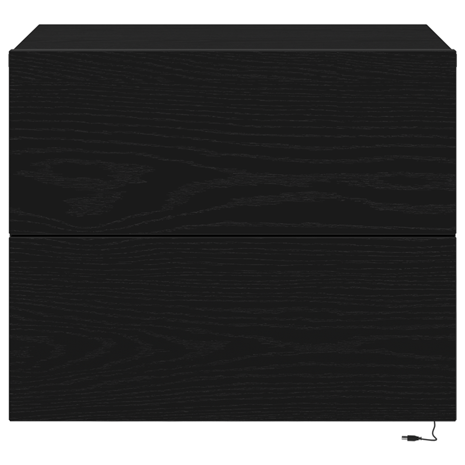 Noptiera cu LED-uri, de perete, stejar negru, 50x39x41 cm — imaginea 6