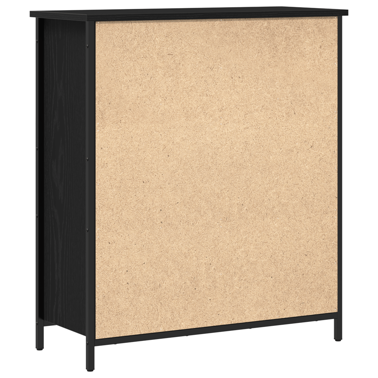Dulap, stejar negru, 70x30x80 cm, lemn prelucrat si otel — imaginea 8