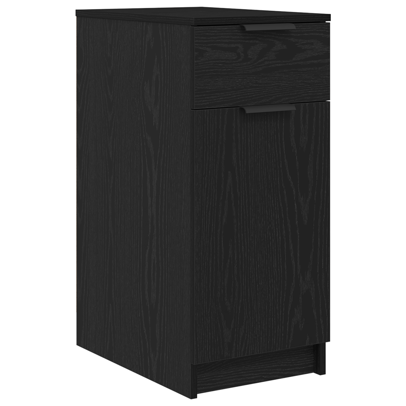 Birou dulap in stejar negru - 33x50x75 cm - Fabricat din lemn ingineresc — imaginea 2