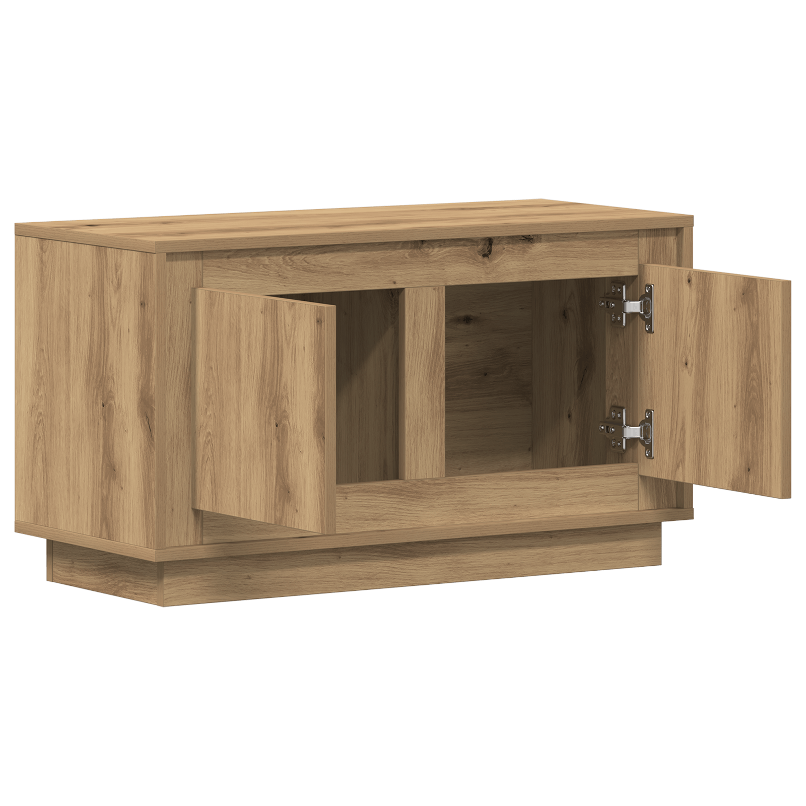 Dulap TV, stejar artizanal, 80x35x45 cm, lemn prelucrat — imaginea 5