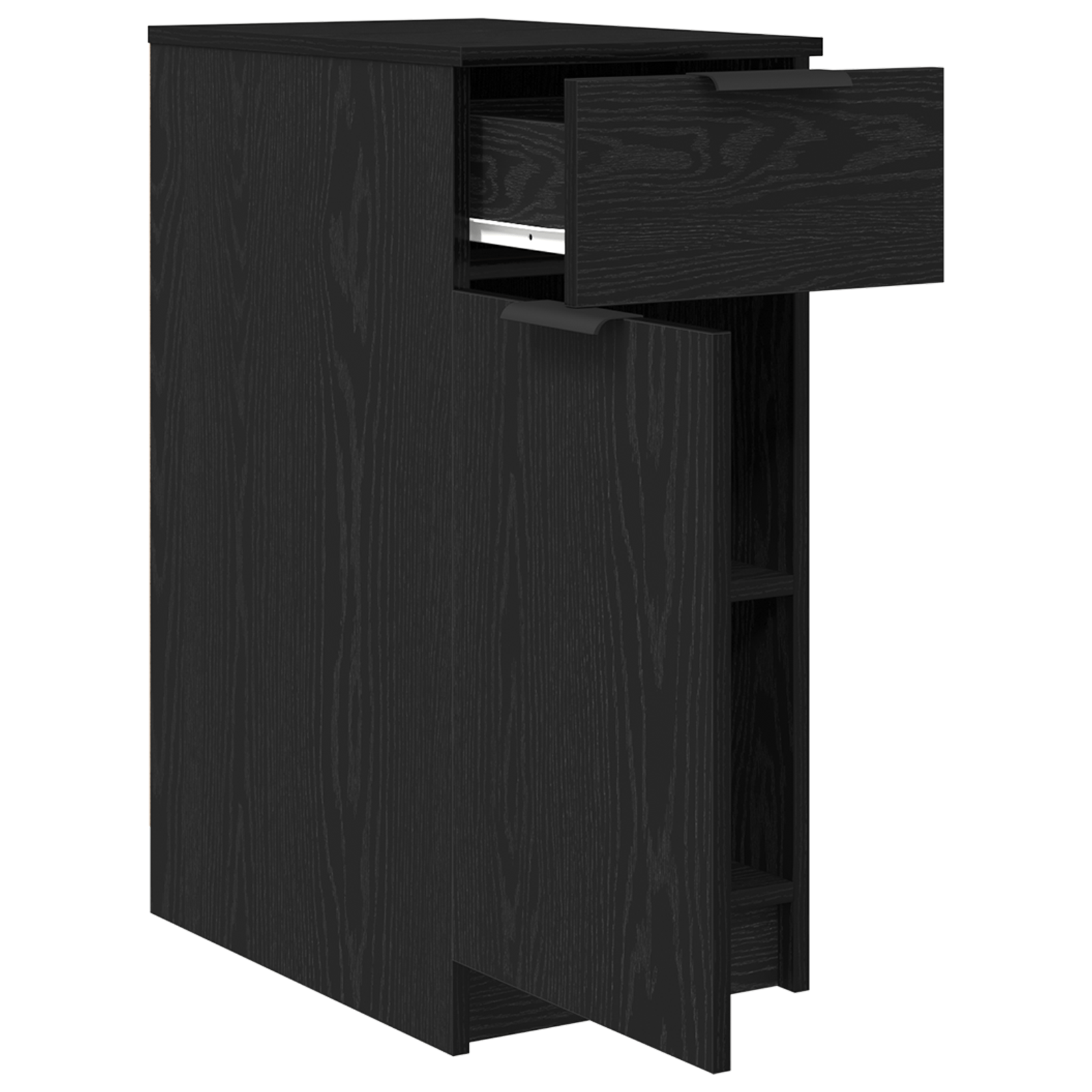 Birou dulap in stejar negru - 33x50x75 cm - Fabricat din lemn ingineresc — imaginea 5