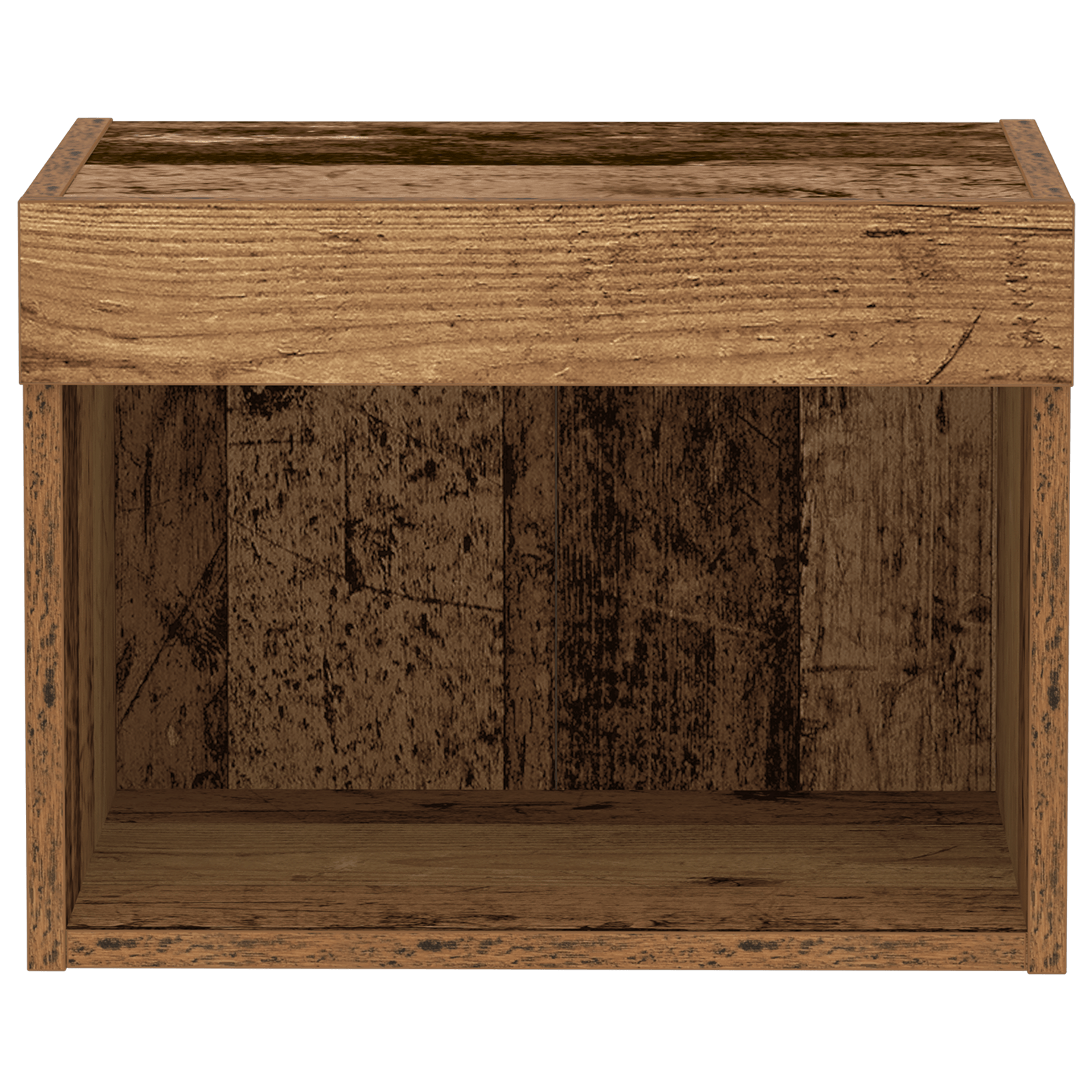 Dulapuri de perete cu LED-uri, 2 buc., lemn vechi, 40x30x30 cm — imaginea 7