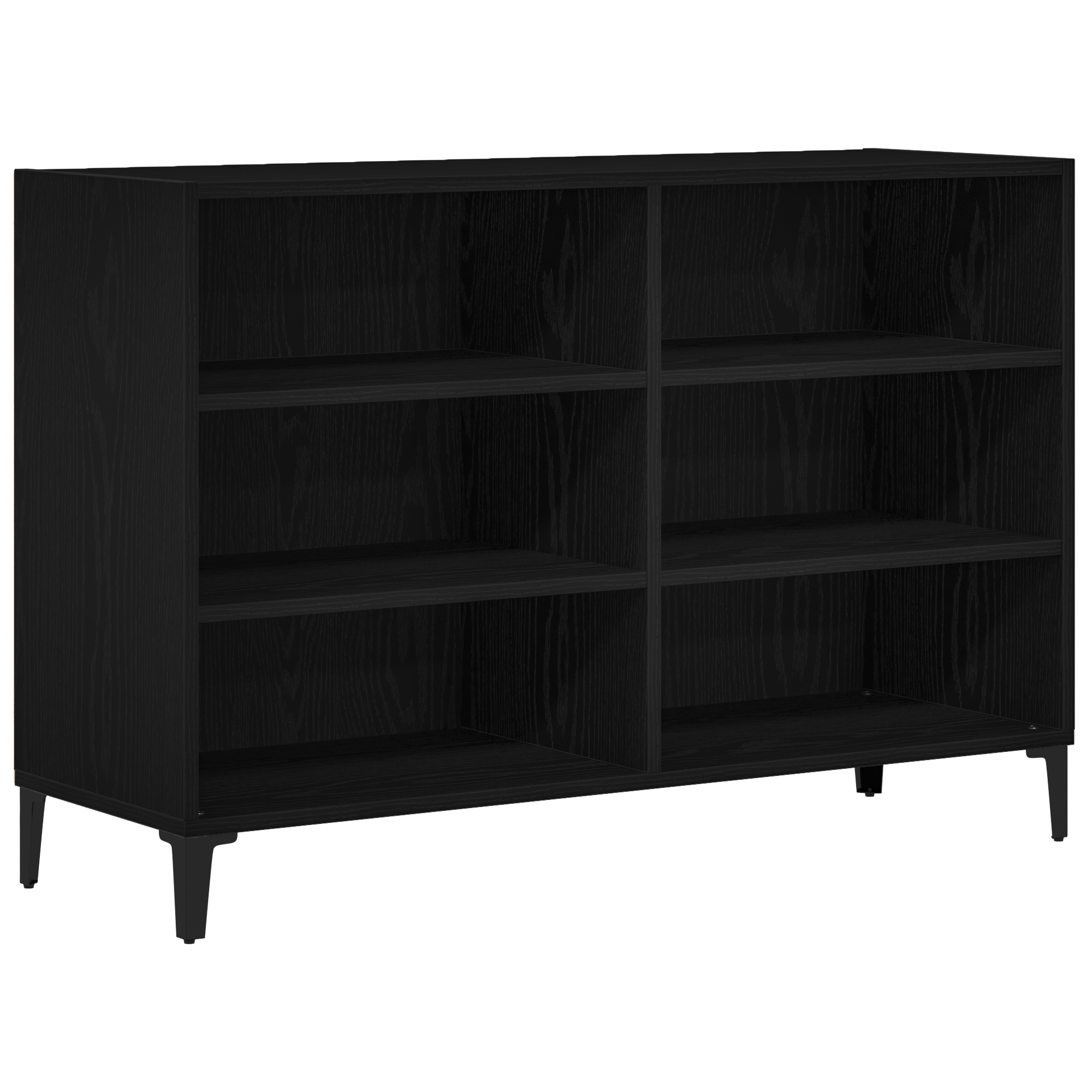 Bufet Negru din Stejar 103,5x35x70 cm din Lemn — imaginea 2