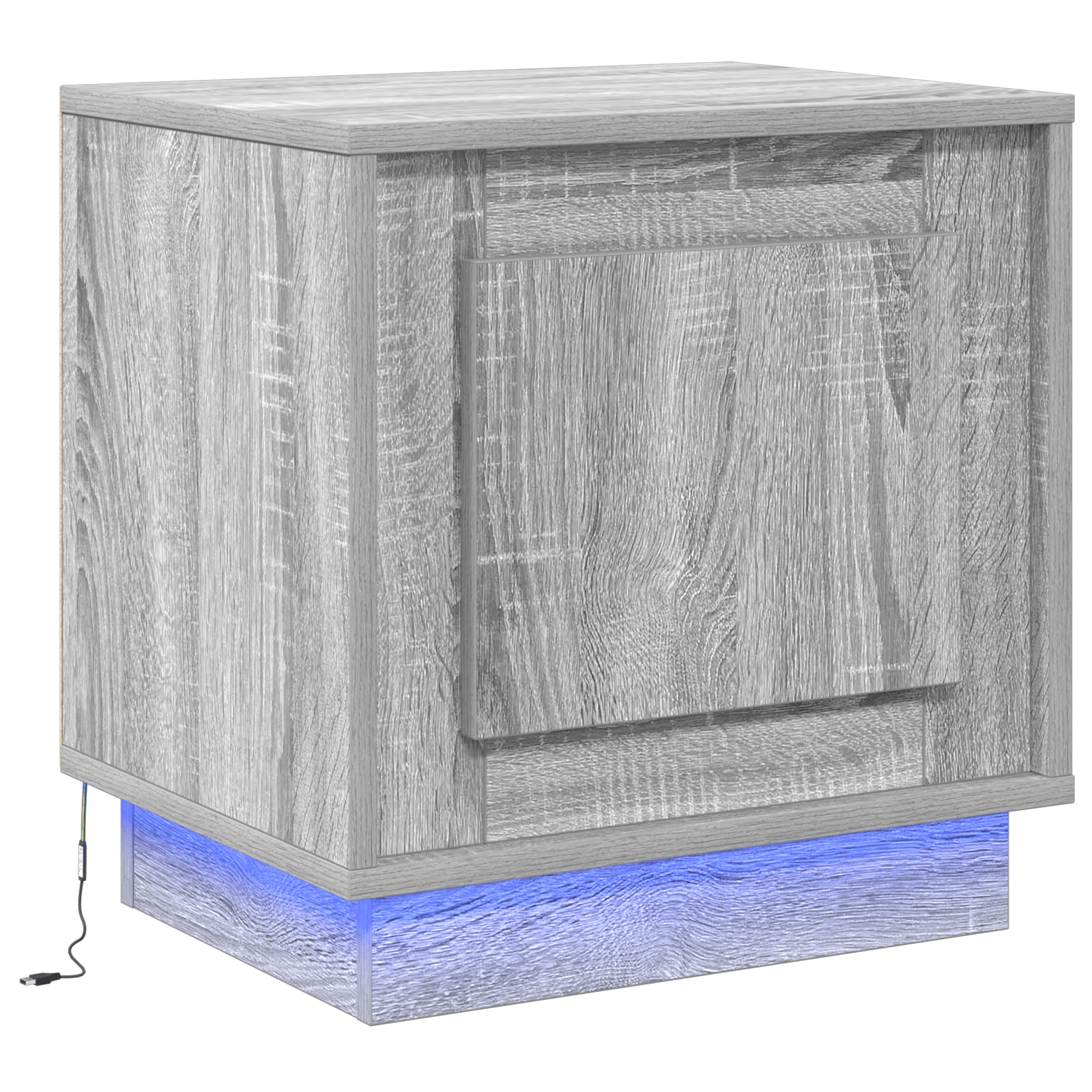 Noptiera cu Lumini LED Gri Sonoma 44x34,5x45 cm — imaginea 2