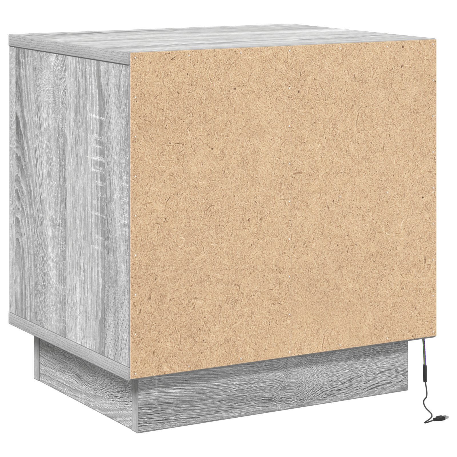 Noptiera cu Lumini LED Gri Sonoma 44x34,5x45 cm — imaginea 8