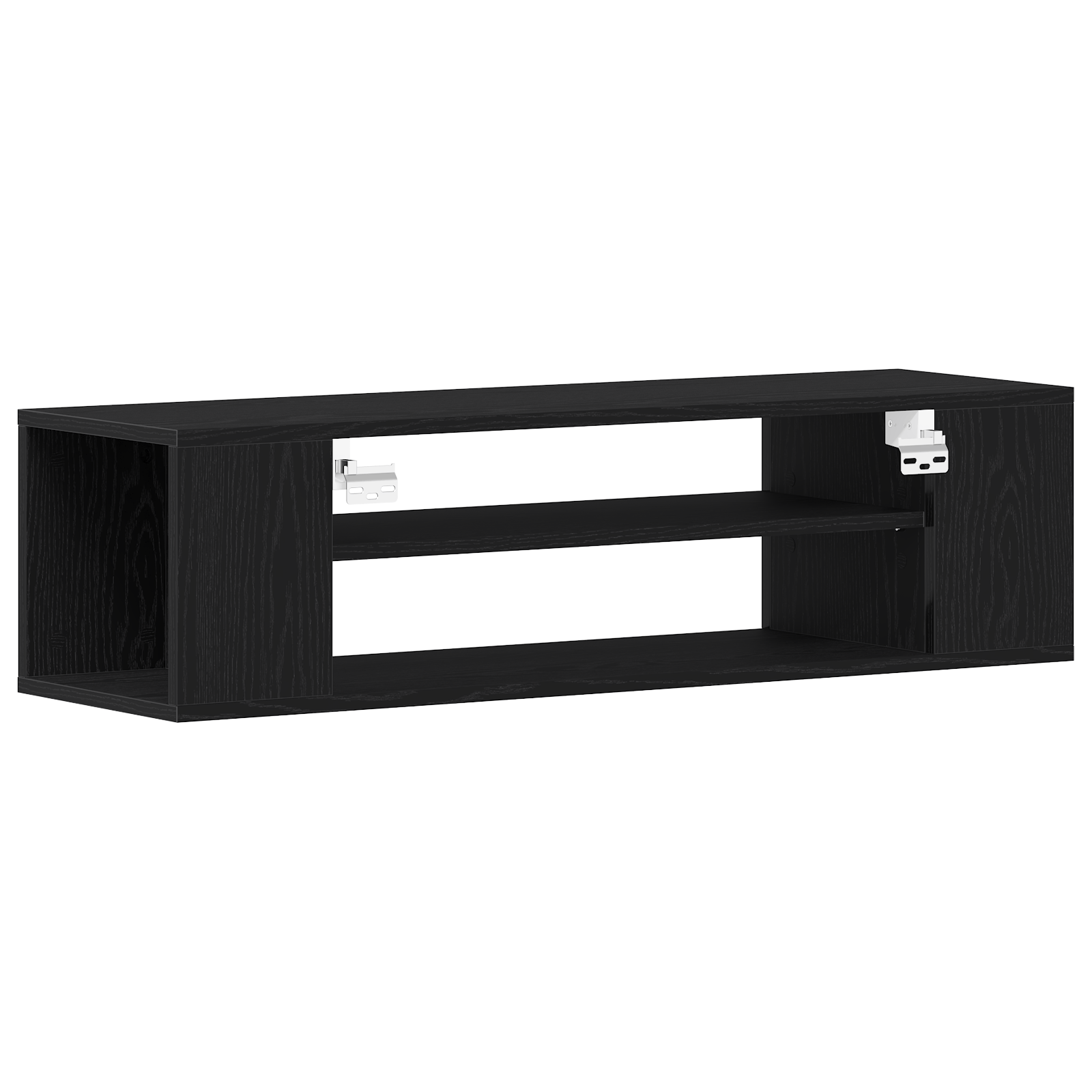 Dulap TV de perete, stejar negru, 100x30x26,5 cm lemn prelucrat — imaginea 5