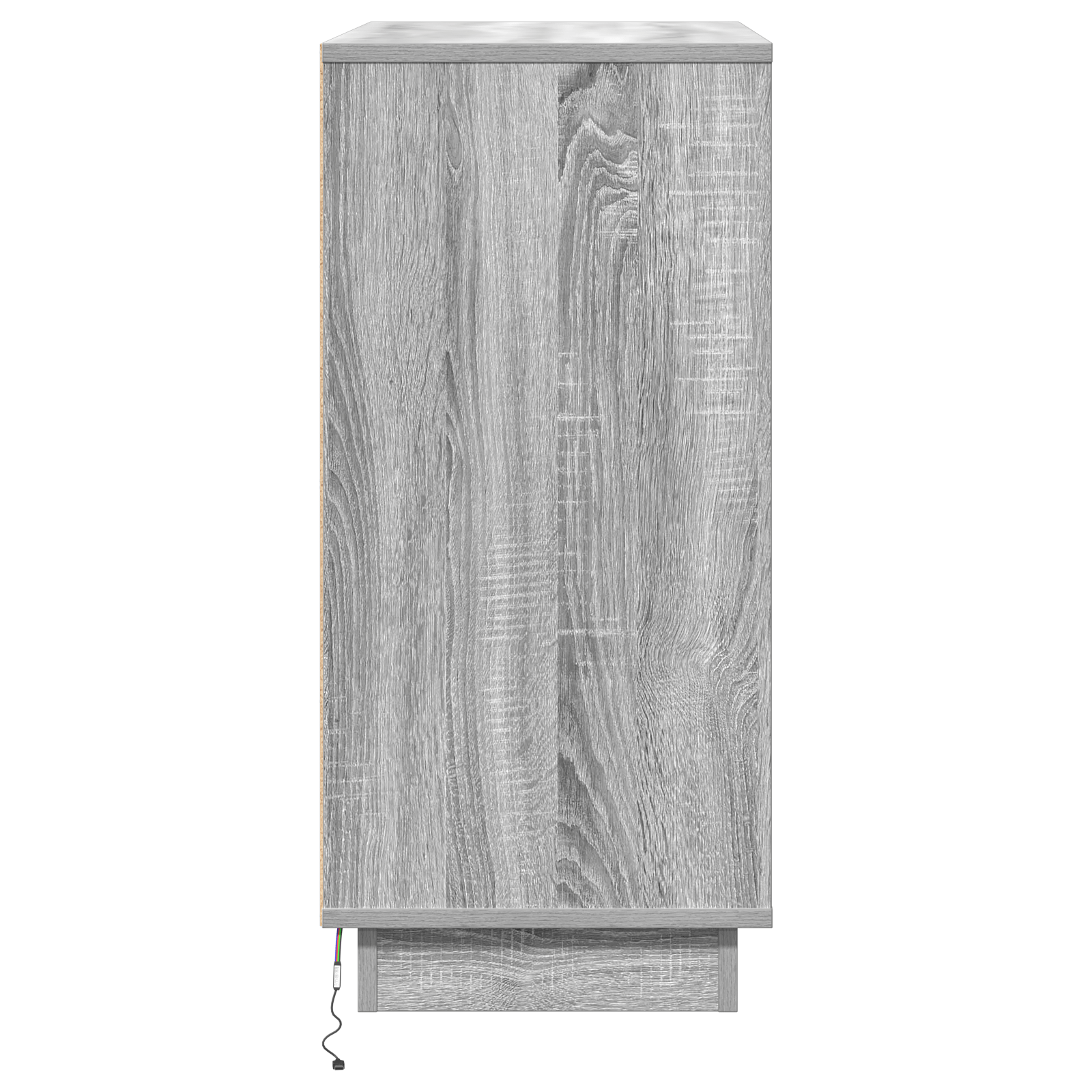 Noptiera cu LED, gri sonoma, 71x34,5x75 cm, lemn prelucrat — imaginea 7