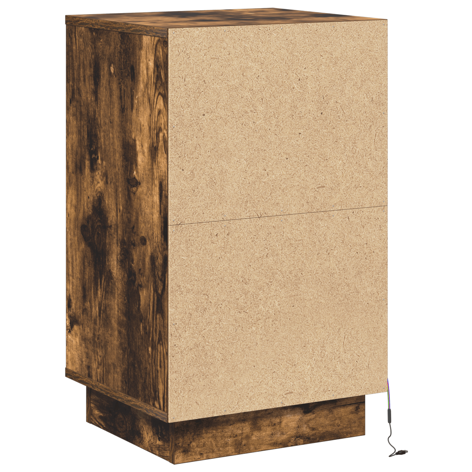 Noptiera cu LED Stejar afumat 39x34.5x65 cm Lemn prelucrat — imaginea 8