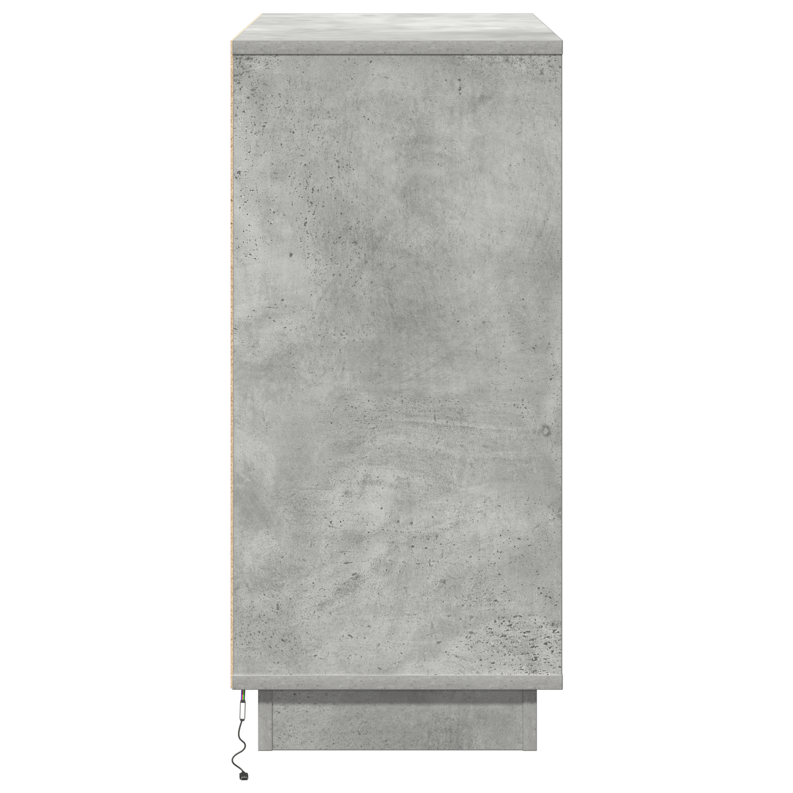 Bufet cu LED Gri Beton 71x34,5x75 cm Lemn Combinat — imaginea 8