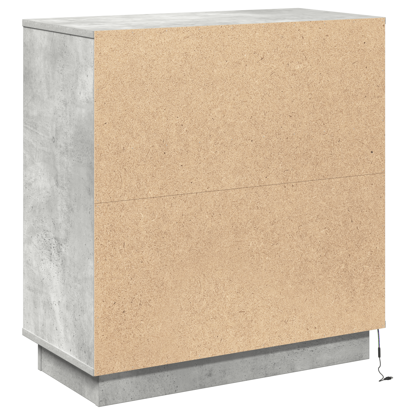 Bufet cu LED Gri Beton 71x34,5x75 cm Lemn Combinat — imaginea 9
