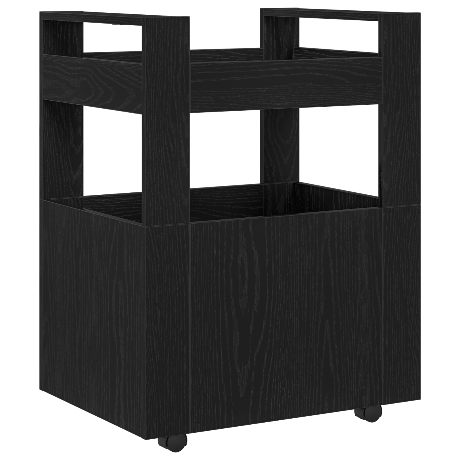 Carucior de bucatarie, stejar negru, 60x45x80 cm lemn prelucrat — imaginea 8