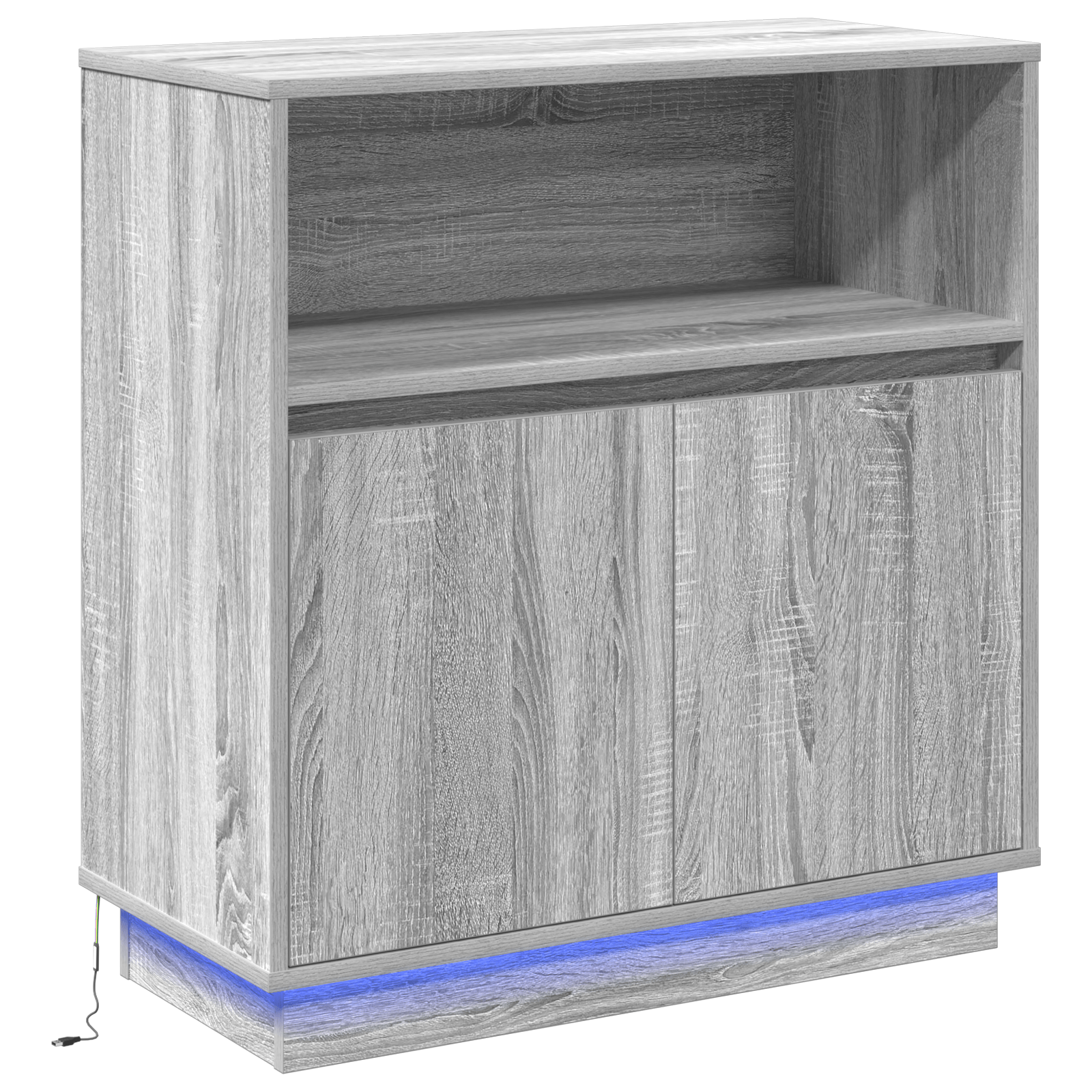Dulap cu LED Gri Sonoma 71x34,5x75 cm Lemn prelucrat — imaginea 2