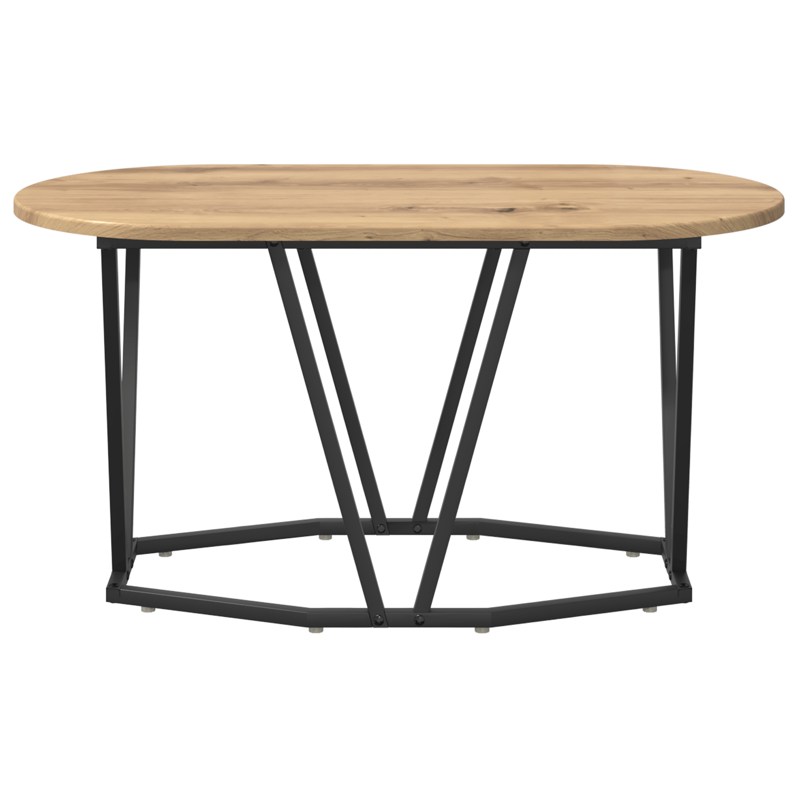 Masa de cafea Artisan Oak 80x40x40,5 cm din lemn prelucrat si metal — imaginea 4