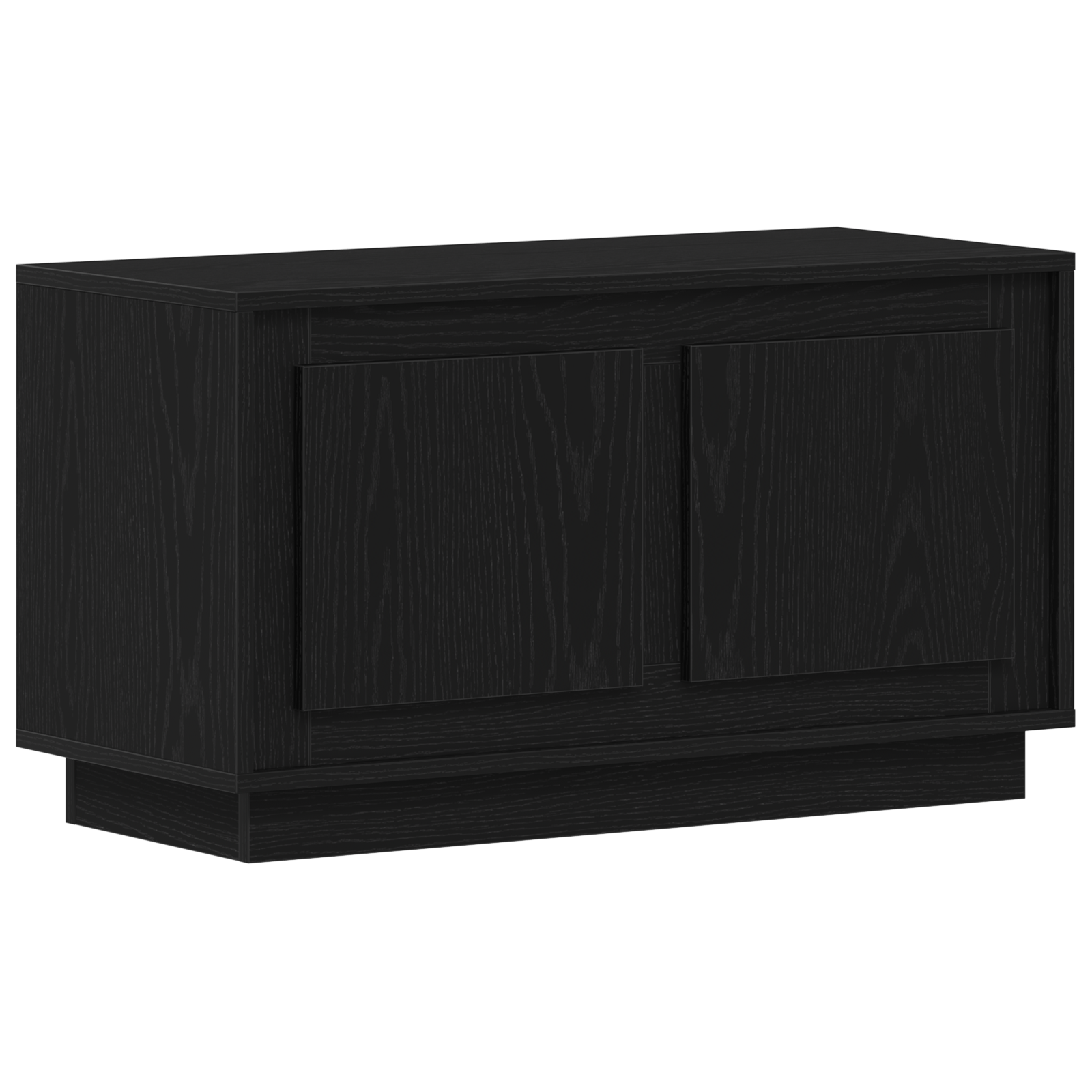 Dulap TV, stejar negru, 80x35x45 cm, lemn prelucrat — imaginea 2
