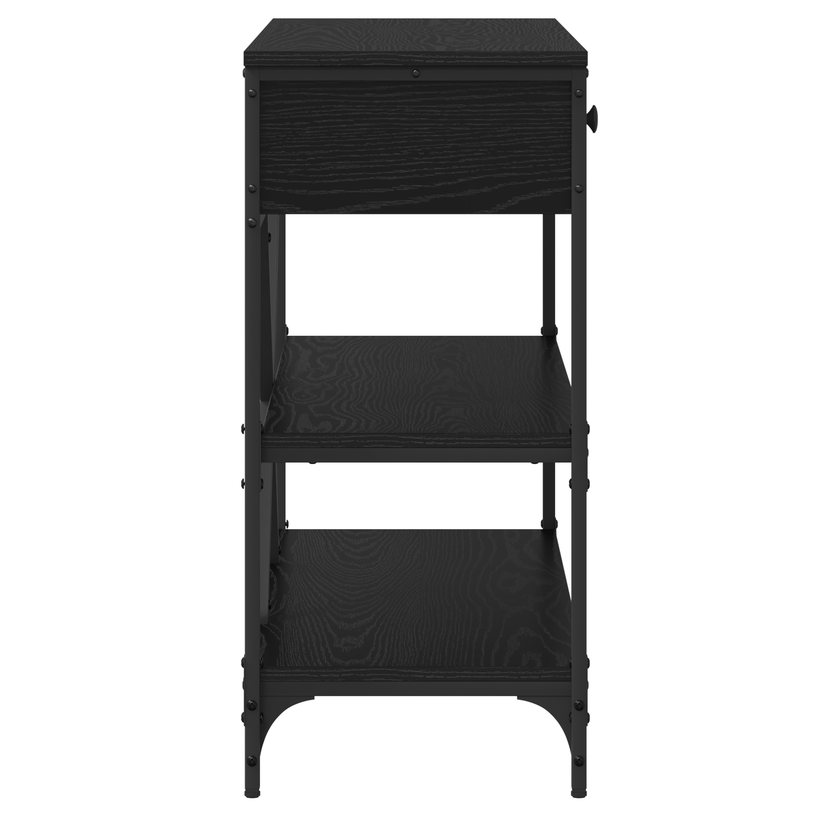 Masa de Consola Stejar Negru 100x34.5x75 cm Lemn de inginerie — imaginea 6