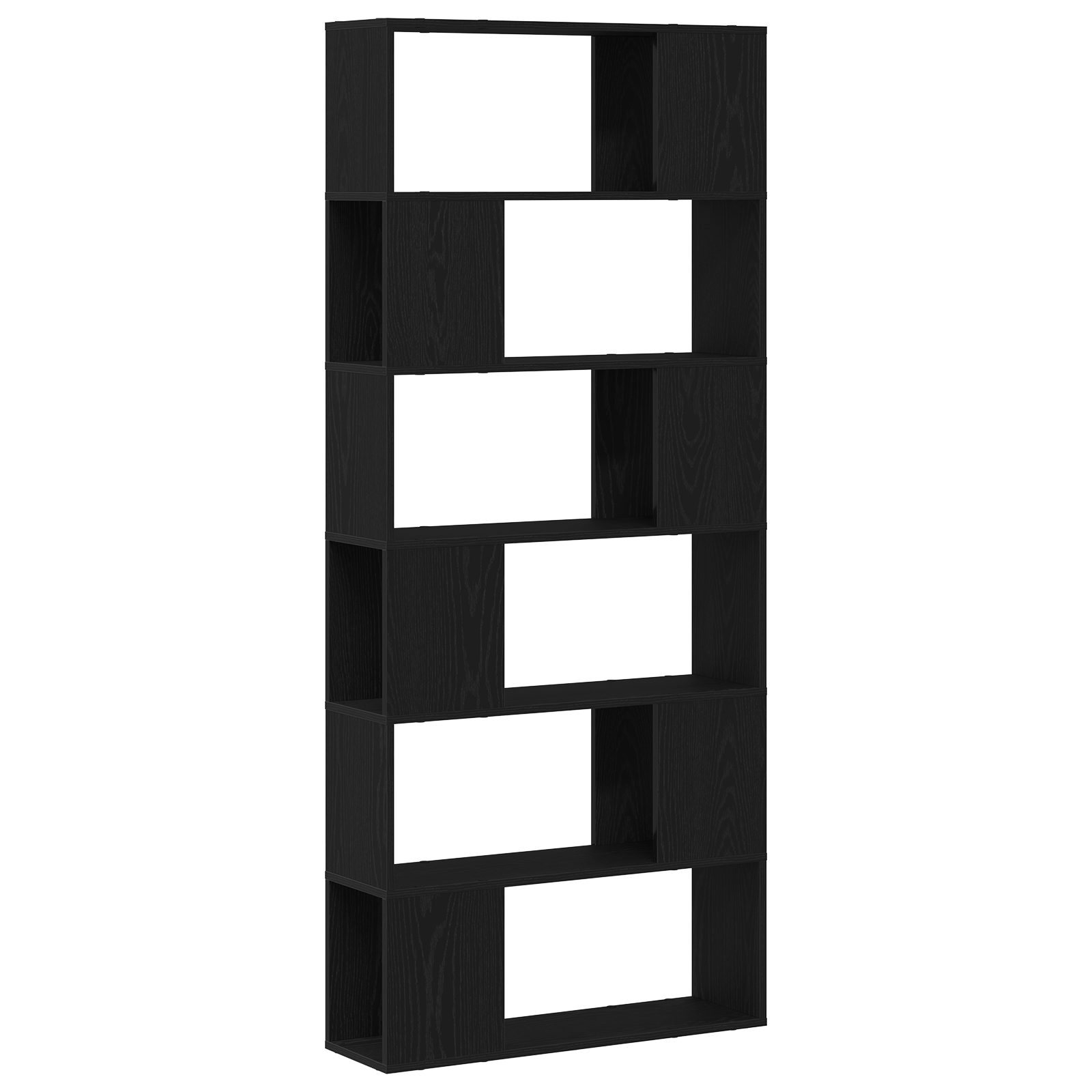 Biblioteca, stejar negru, 80x24x186 cm, lemn prelucrat — imaginea 2