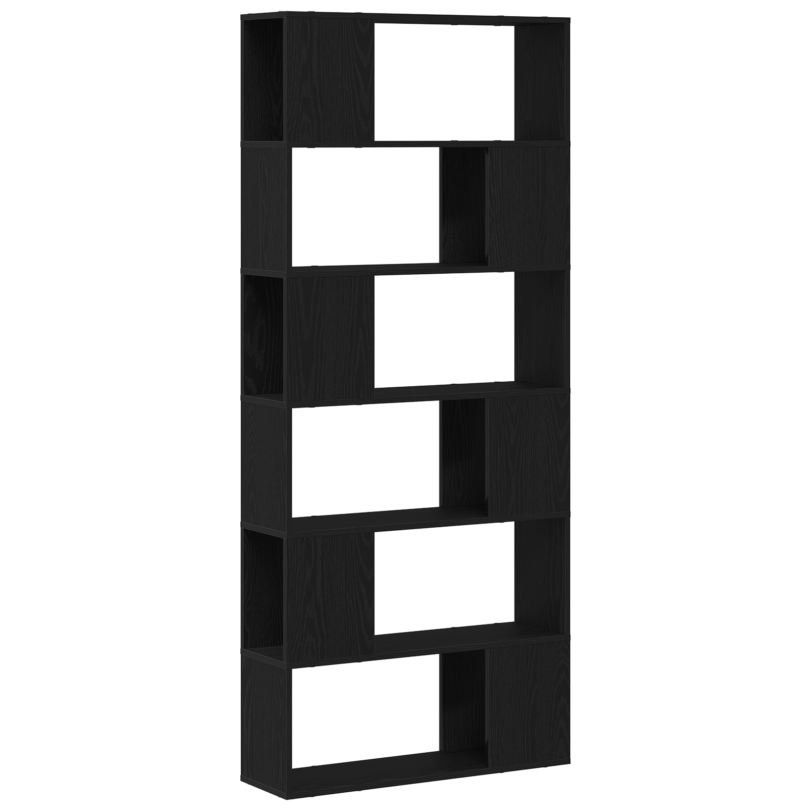 Biblioteca, stejar negru, 80x24x186 cm, lemn prelucrat — imaginea 7