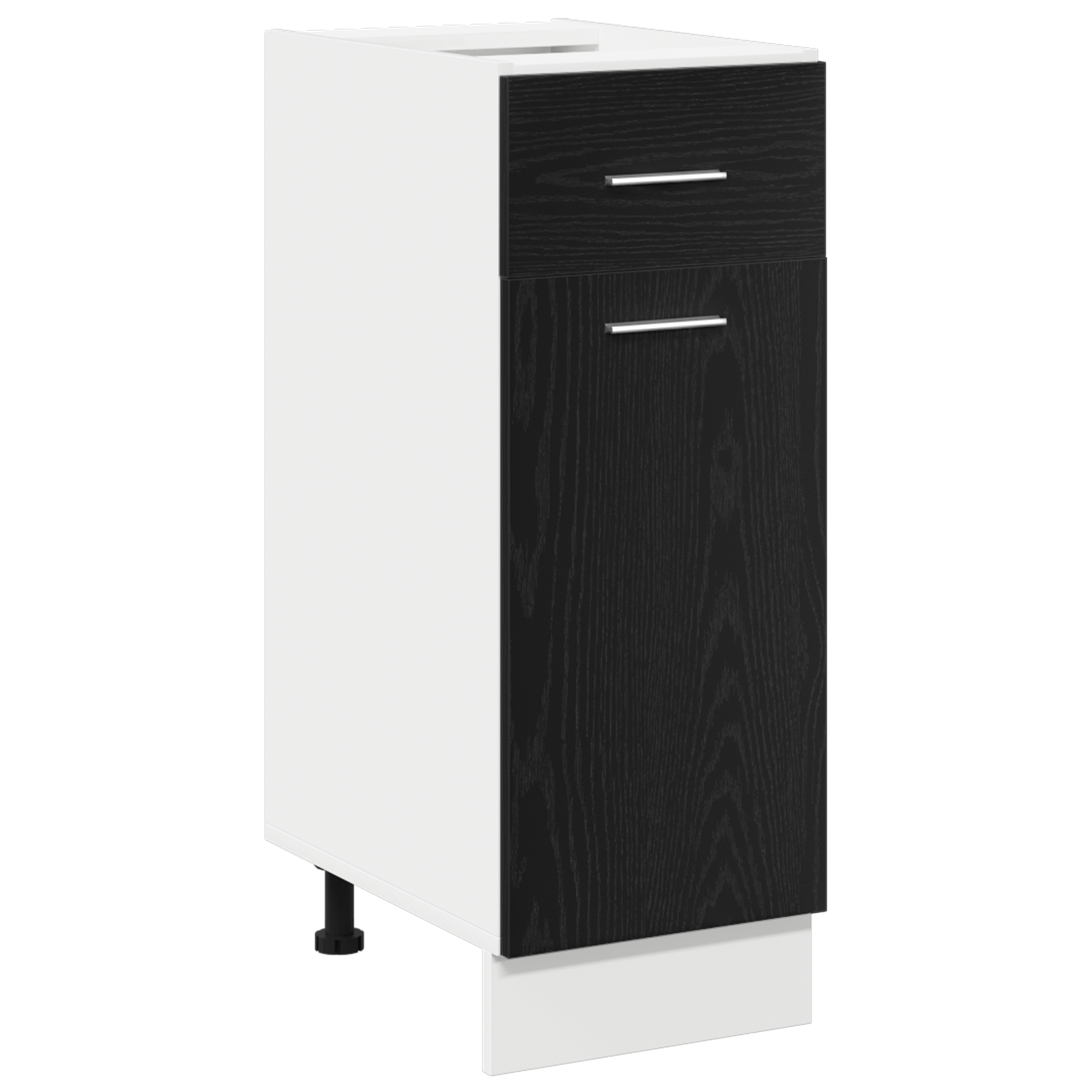 Dulap cu sertar din stejar negru - 30x46x81.5 cm — imaginea 2