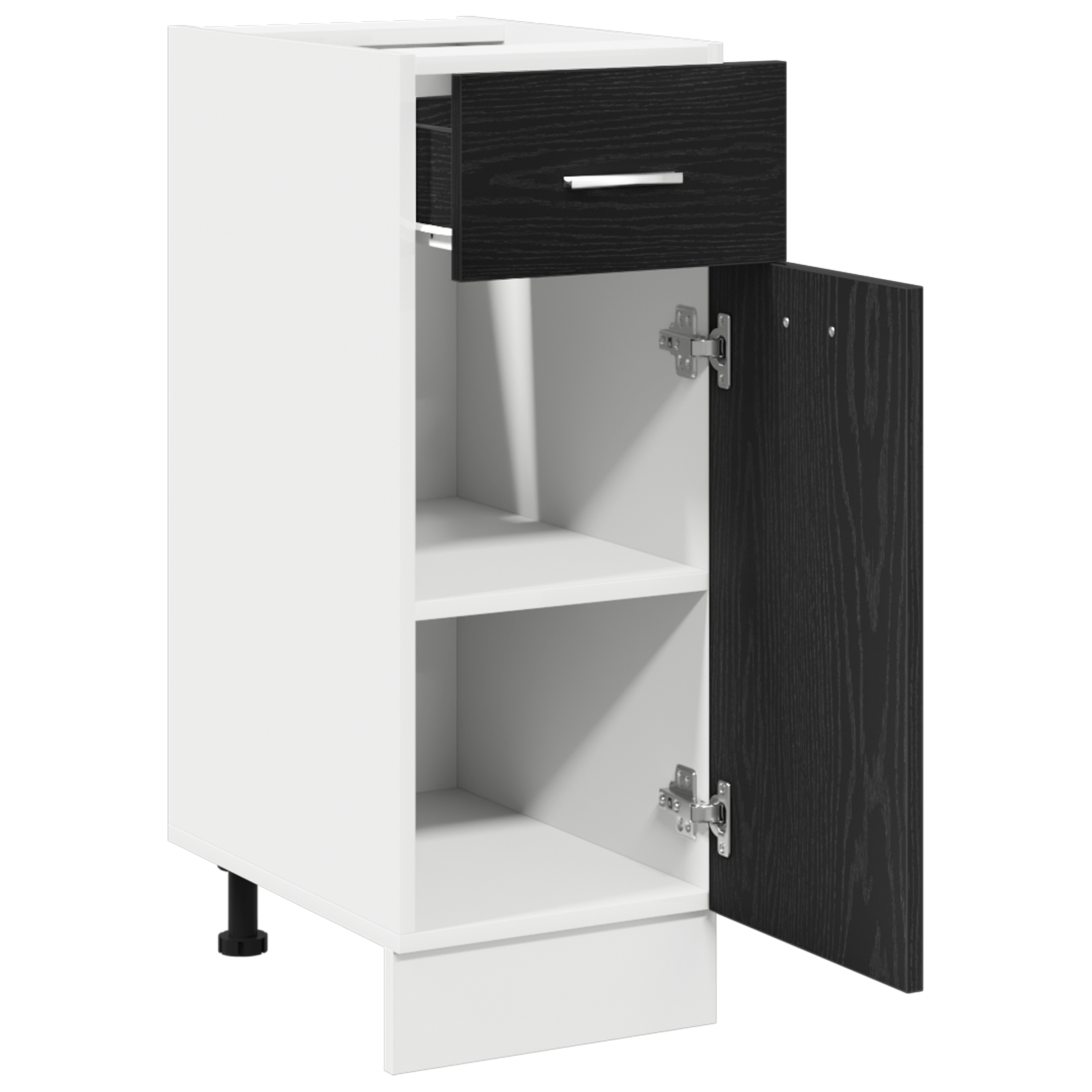 Dulap cu sertar din stejar negru - 30x46x81.5 cm — imaginea 5