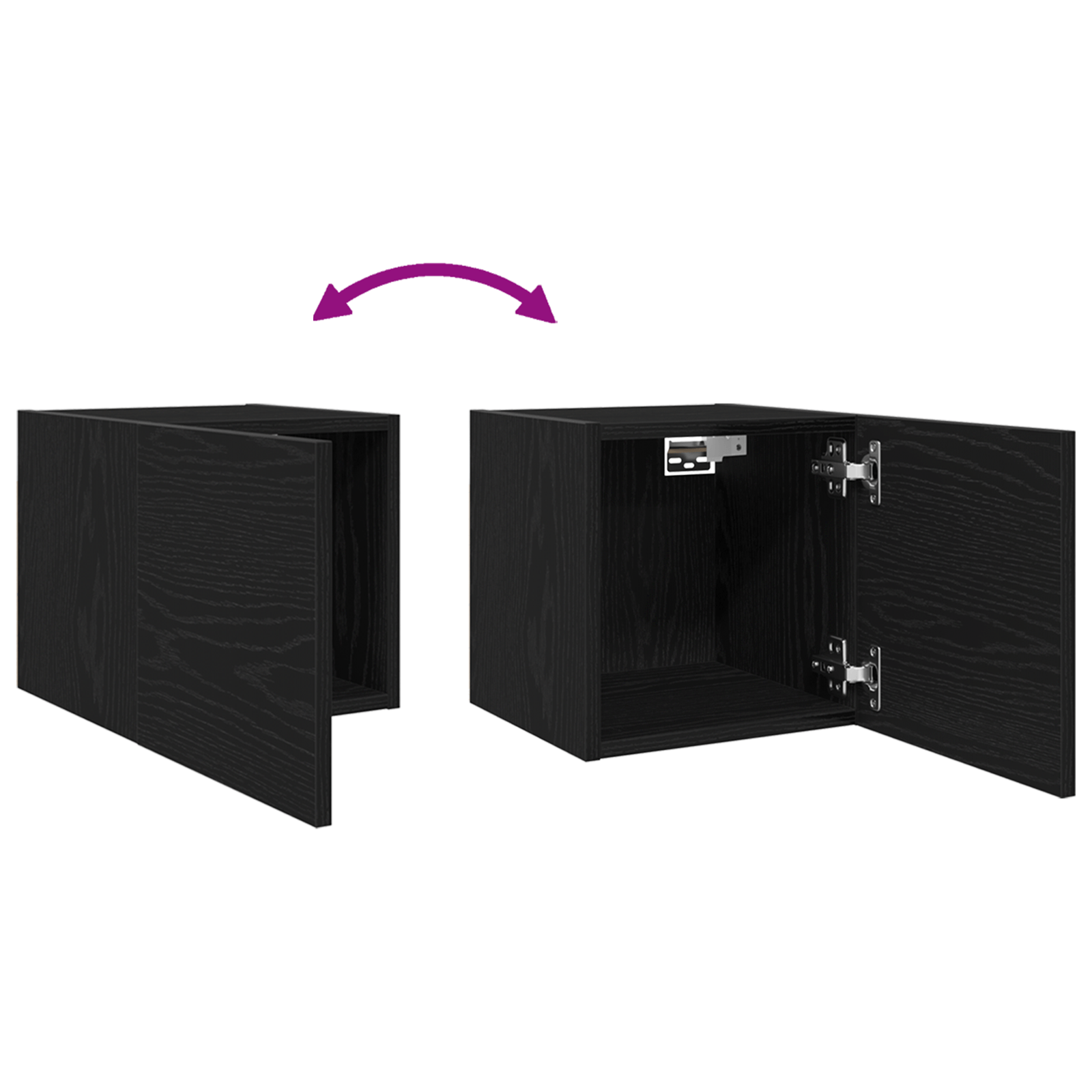 Dulap TV de perete, stejar negru, 30,5x30x30 cm — imaginea 12