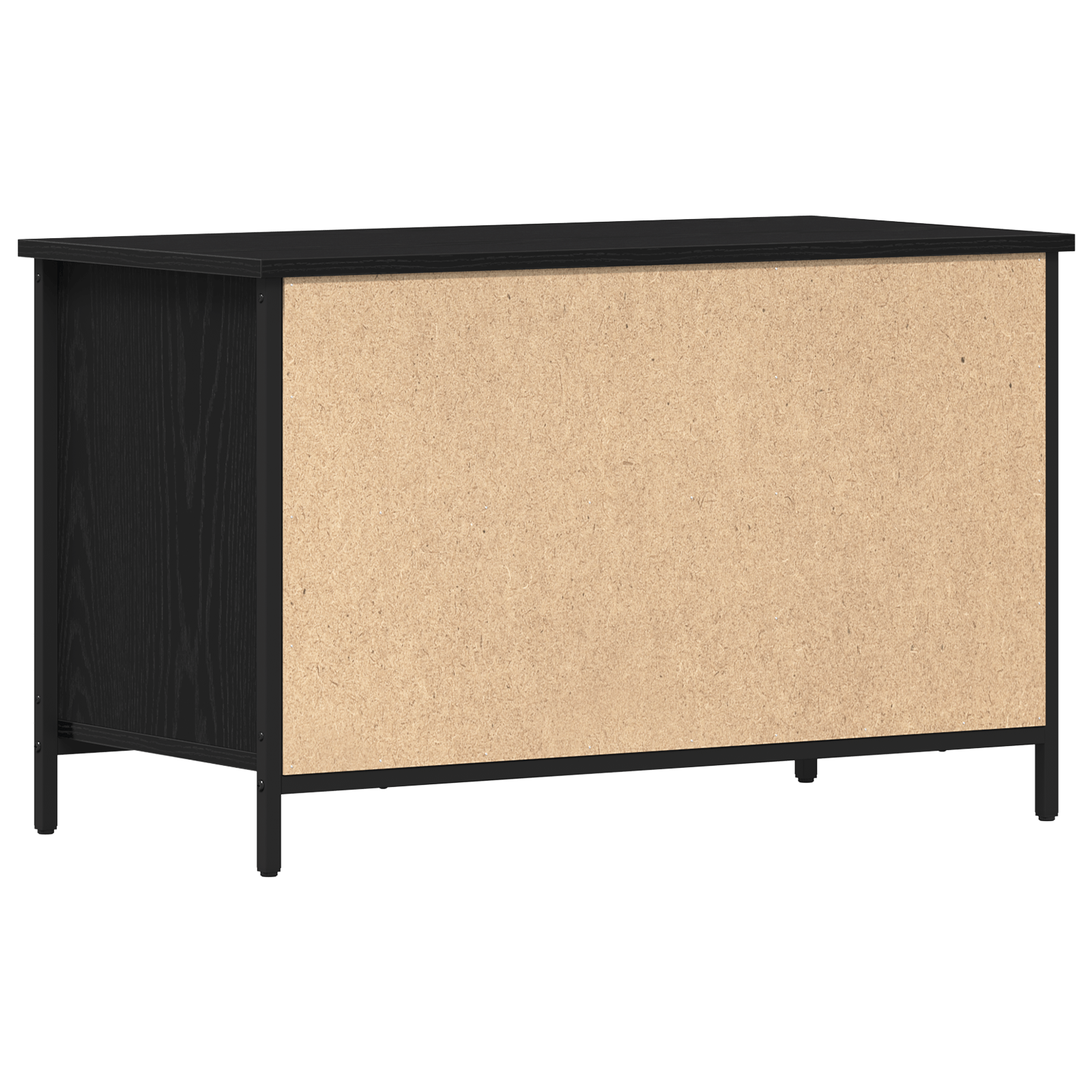Dulap TV, stejar negru, 80x40x50 cm, lemn prelucrat si otel — imaginea 8