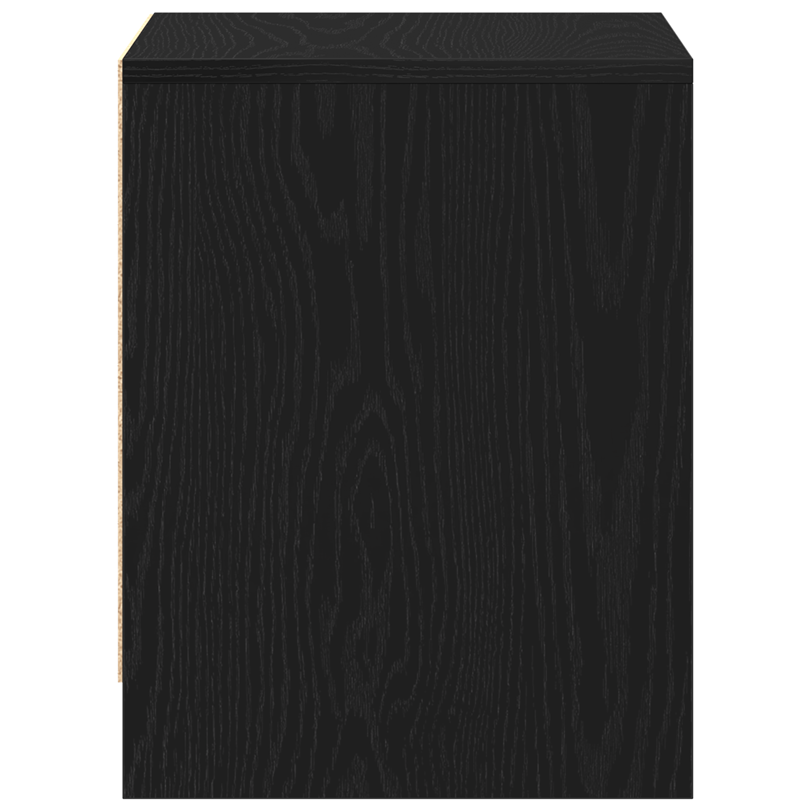 Noptiera Negru Stejar 45x34x44,5 cm Lemn Compus — imaginea 7