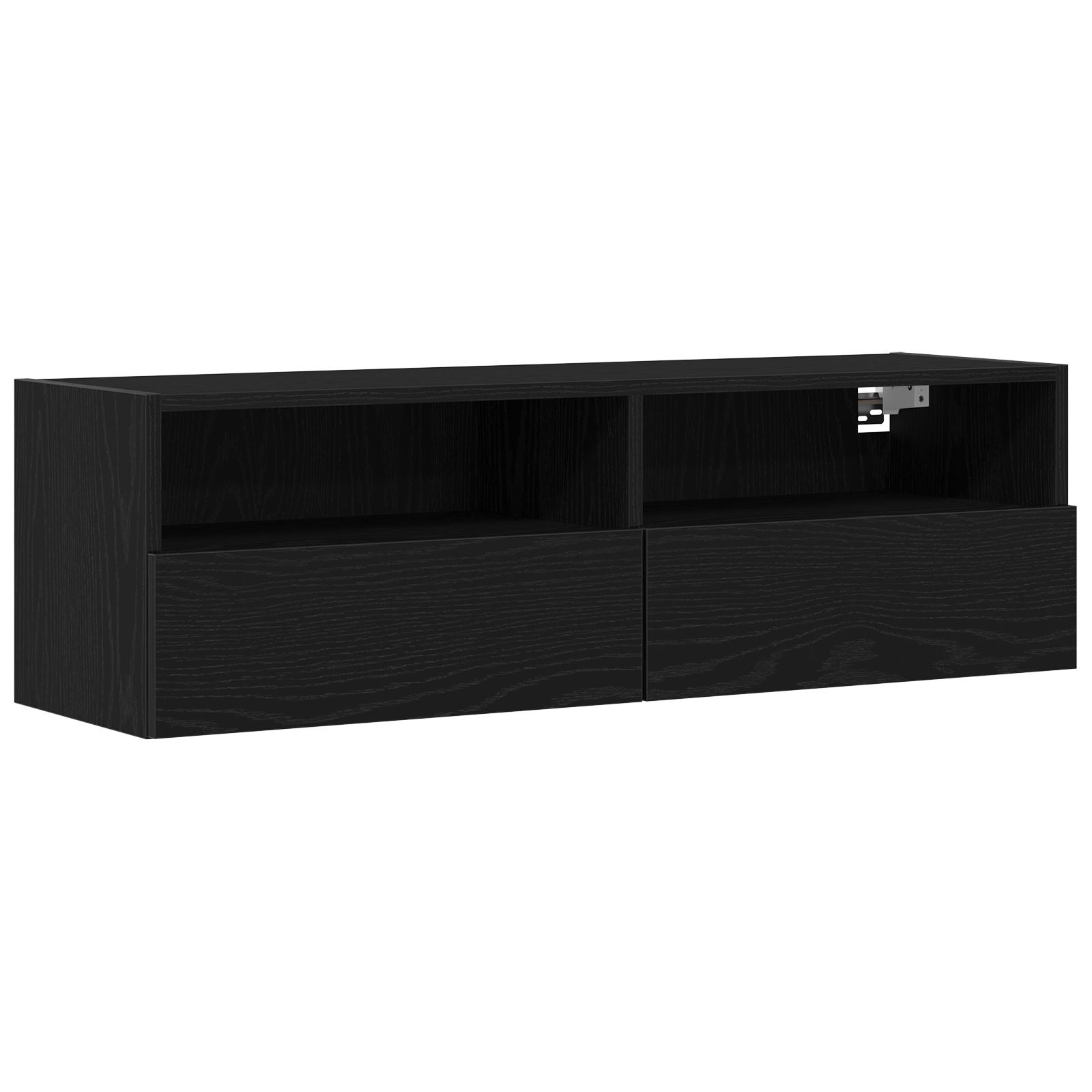 Dulap TV de perete, stejar negru, 100x30x30 cm, lemn prelucrat — imaginea 2