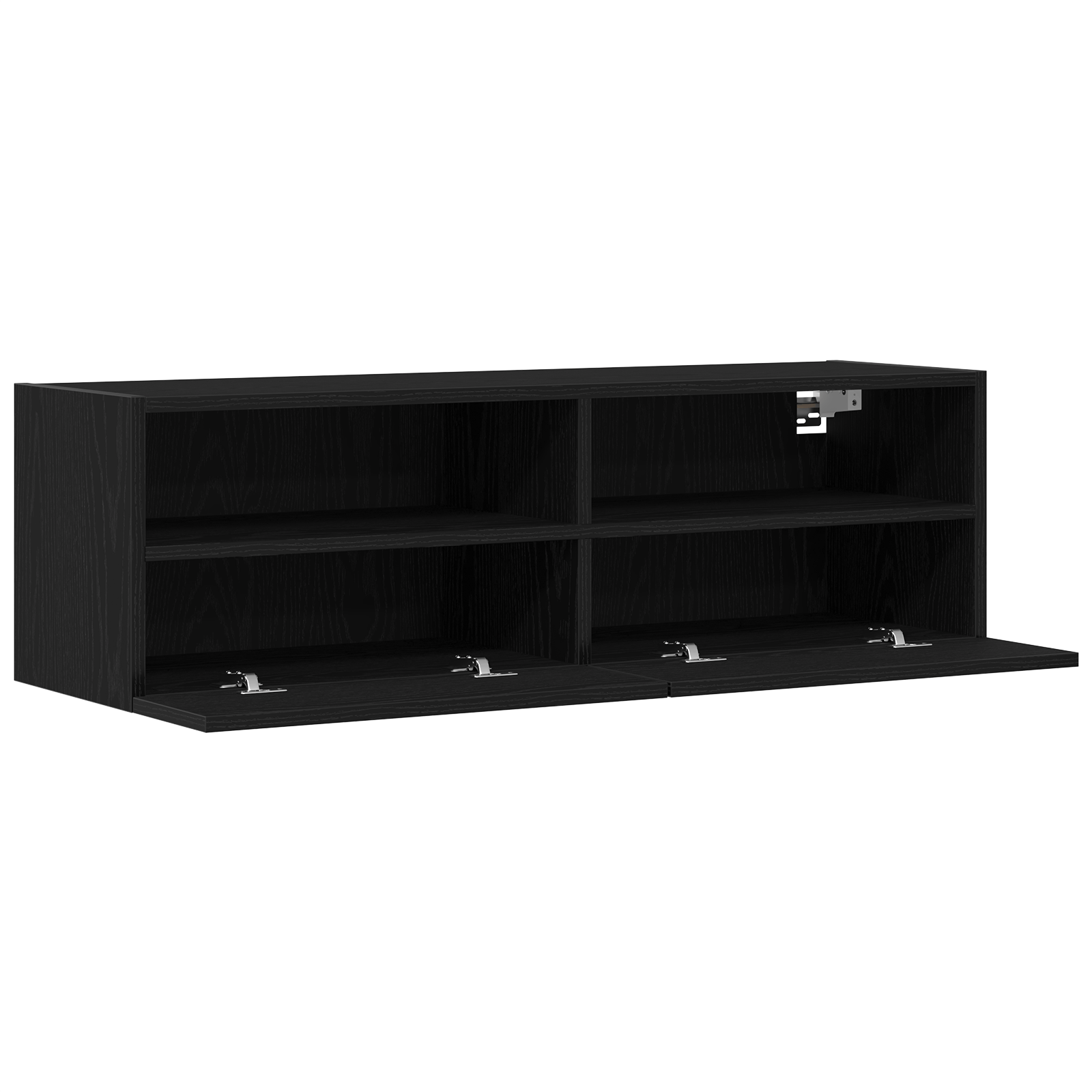 Dulap TV de perete, stejar negru, 100x30x30 cm, lemn prelucrat — imaginea 5