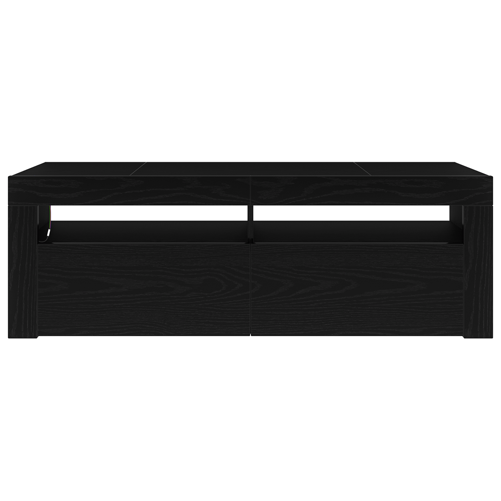 Dulap TV cu LED, stejar negru, 120x35x40 cm, lemn prelucrat — imaginea 7