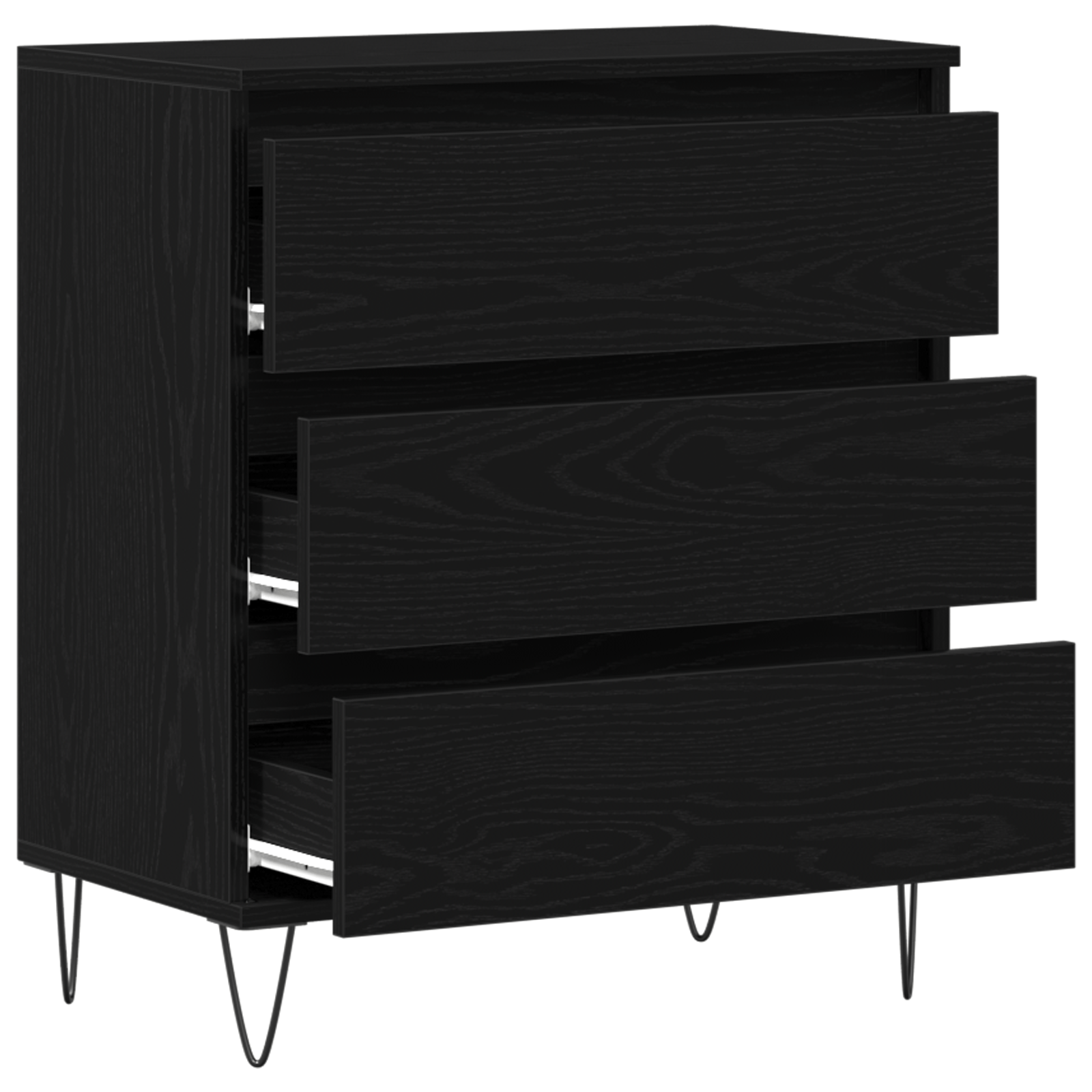 Dulap cu sertare, stejar negru, 60x35x70 cm, lemn prelucrat — imaginea 5