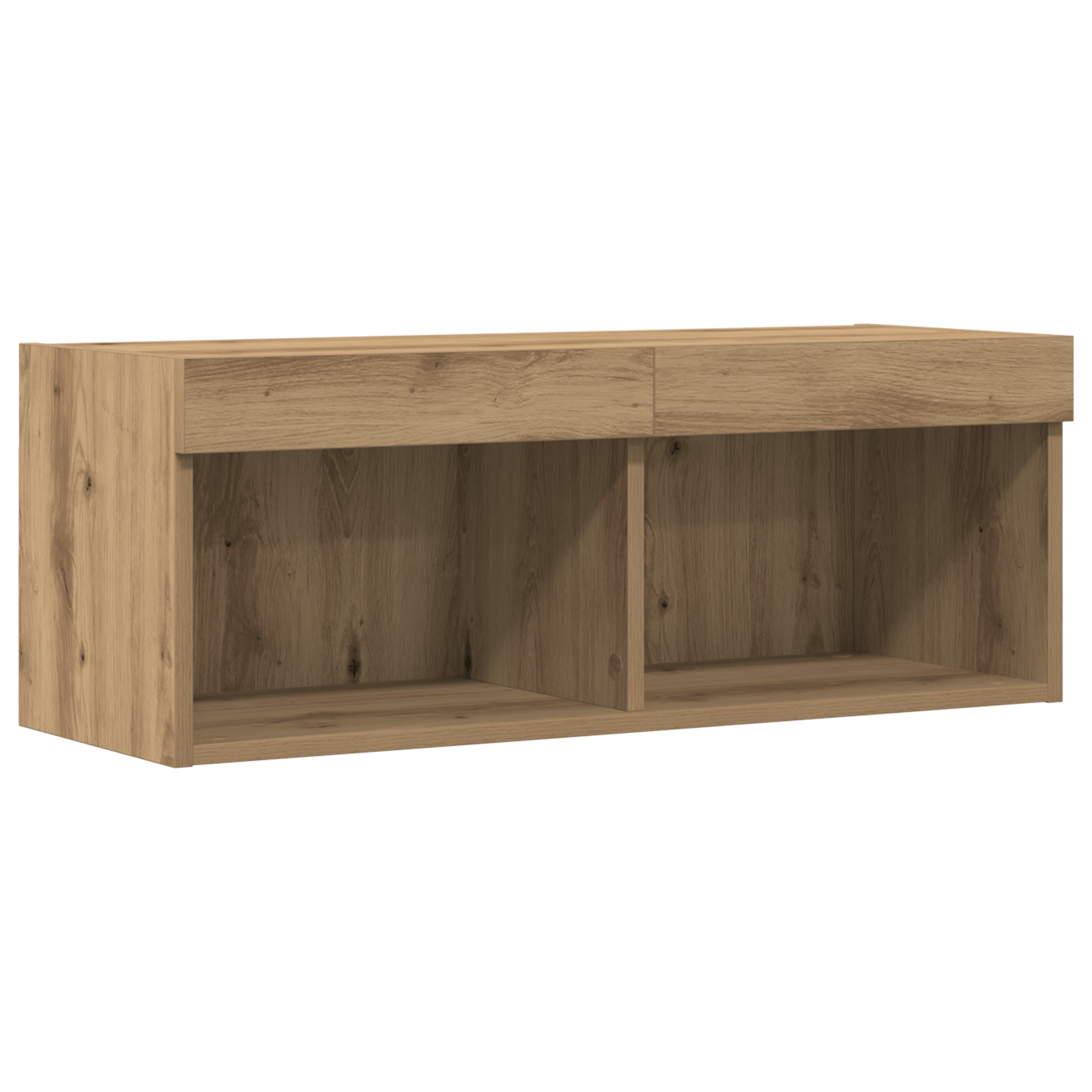 Dulap TV de perete cu LED, 2 buc., stejar artizanal 80x30x30 cm — imaginea 6