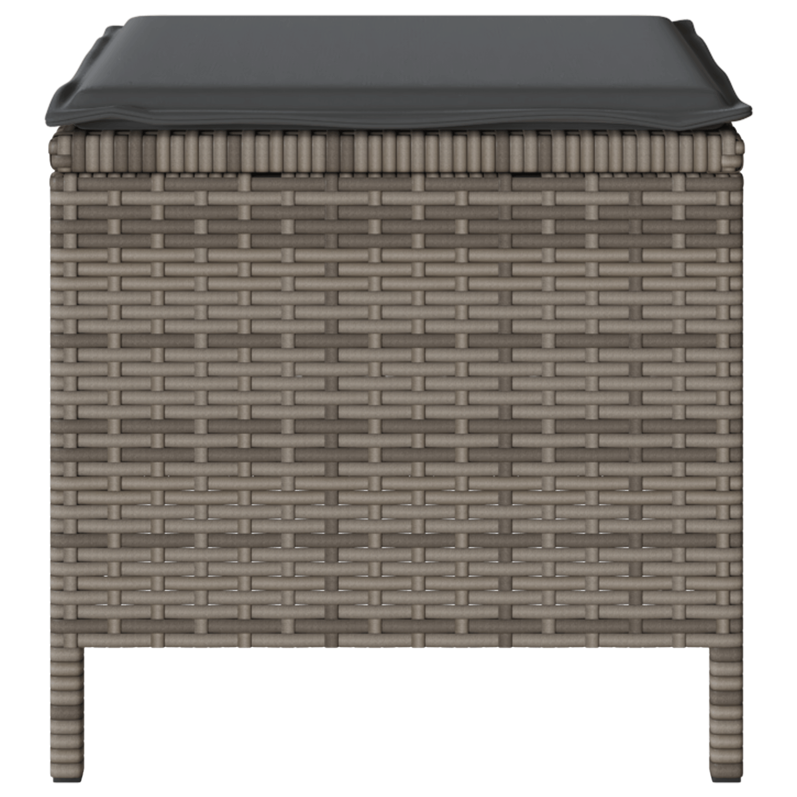 Set mobilier gradina, 4 piese, perne gri, poliratan & acacia — imaginea 8