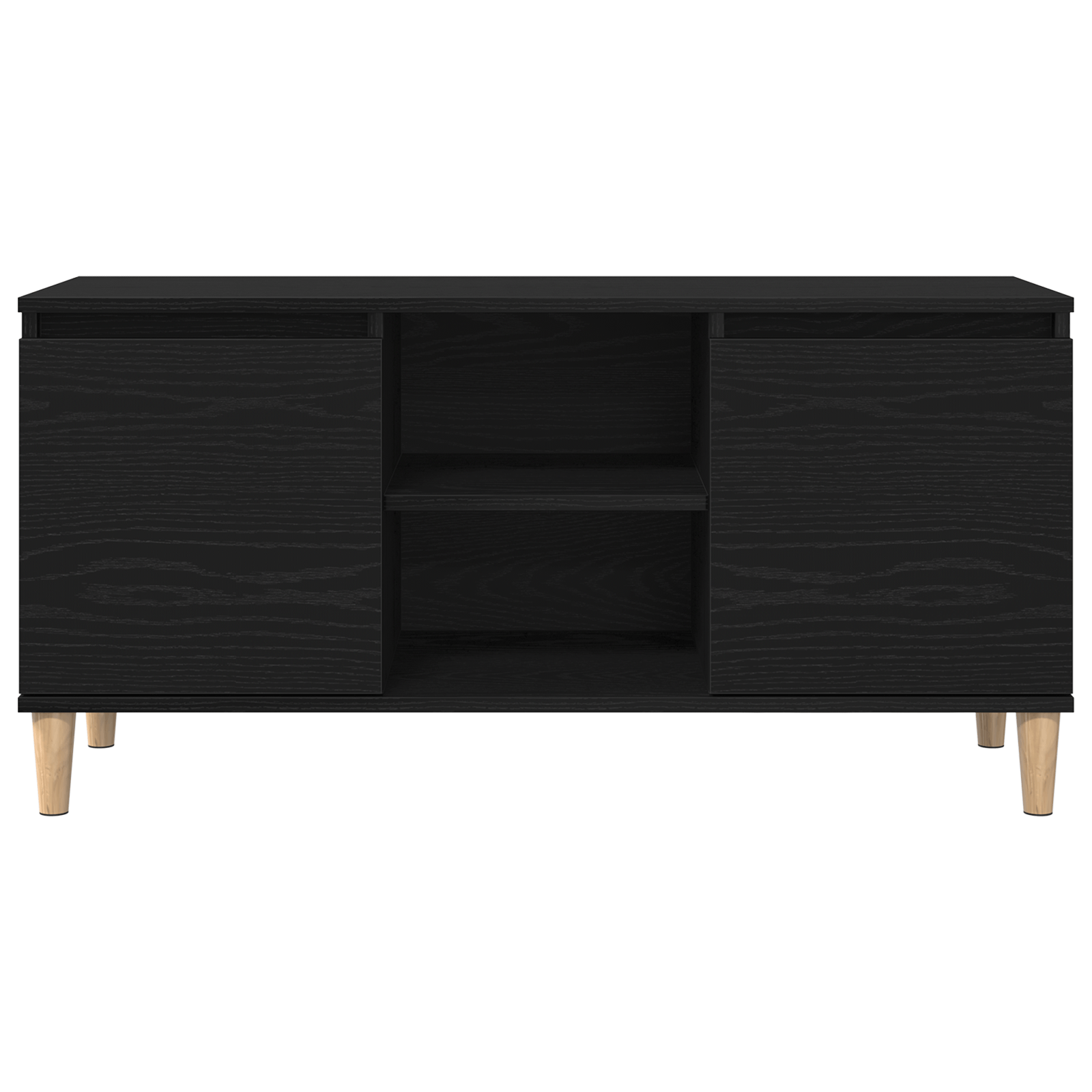 Dulap TV cu picioare din lemn, stejar negru, 102x35x50 cm — imaginea 7