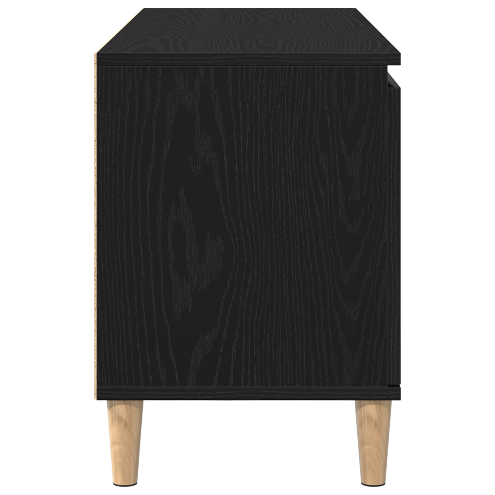 Dulap TV cu picioare din lemn, stejar negru, 102x35x50 cm — imaginea 8