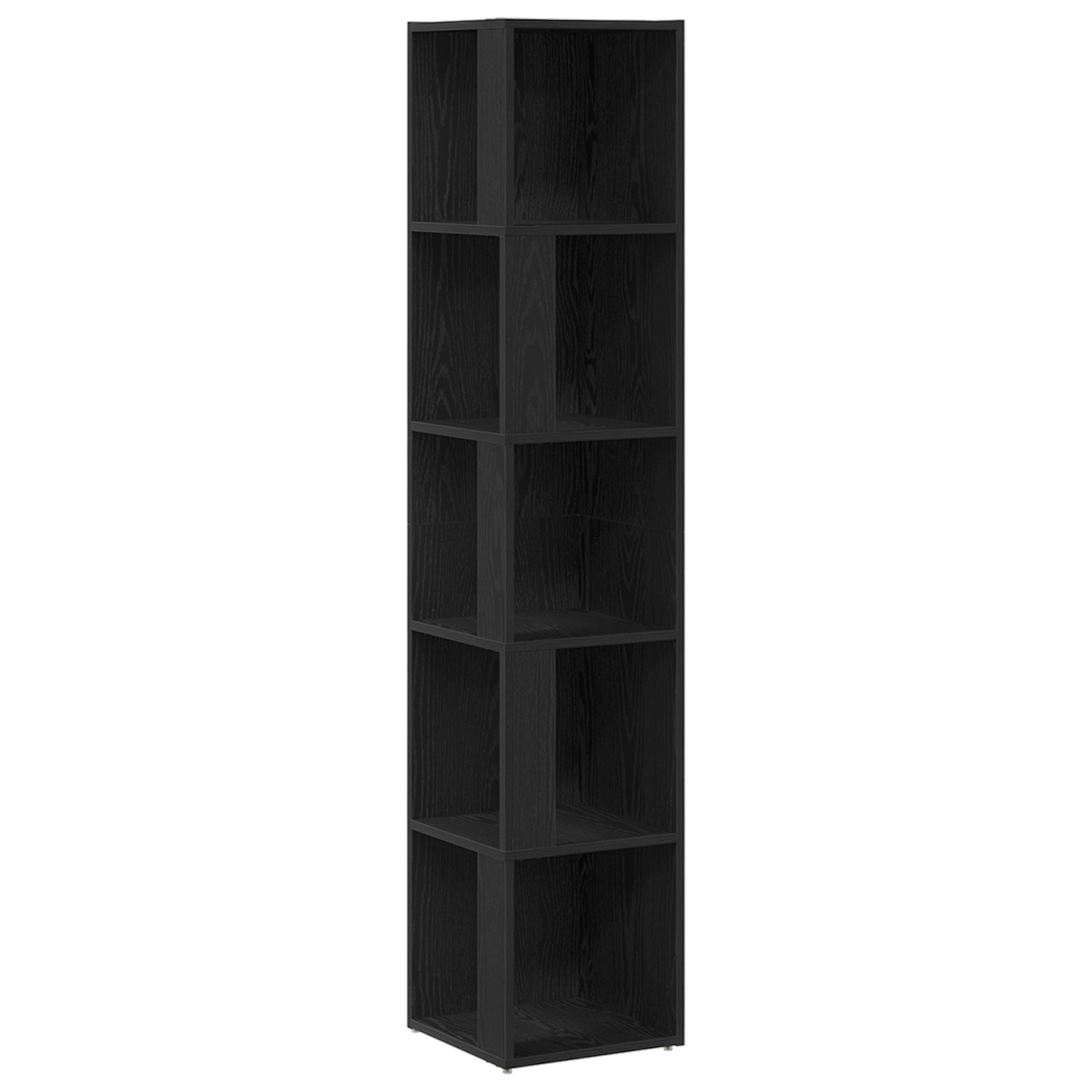 Dulap de colt Stejar negru 33x33x164,5 cm Lemn prelucrat — imaginea 2