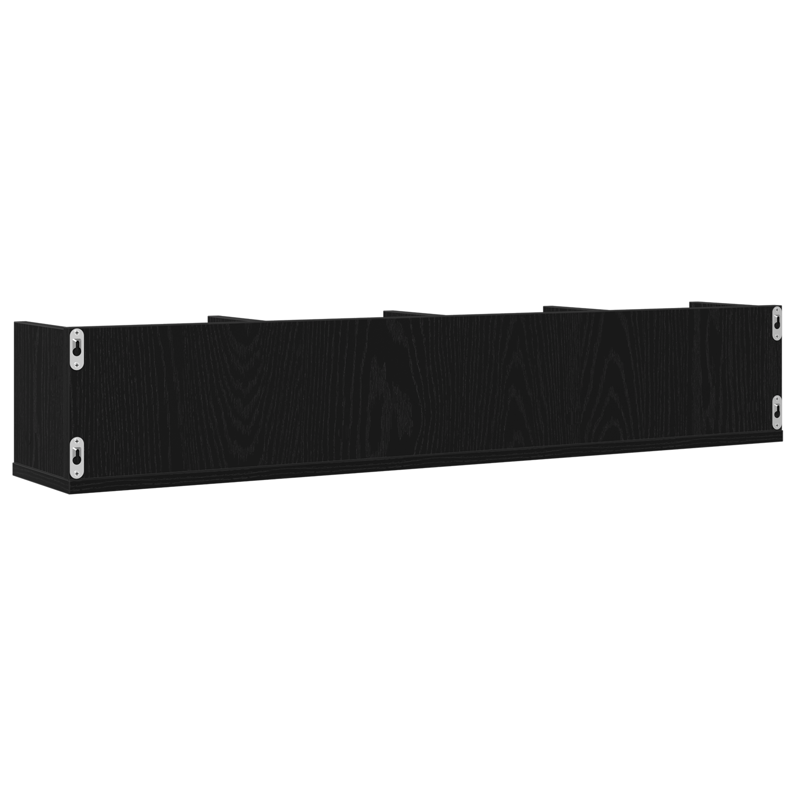 Raft de CD-uri de perete, stejar negru, 100x18x18 cm, lemn — imaginea 5