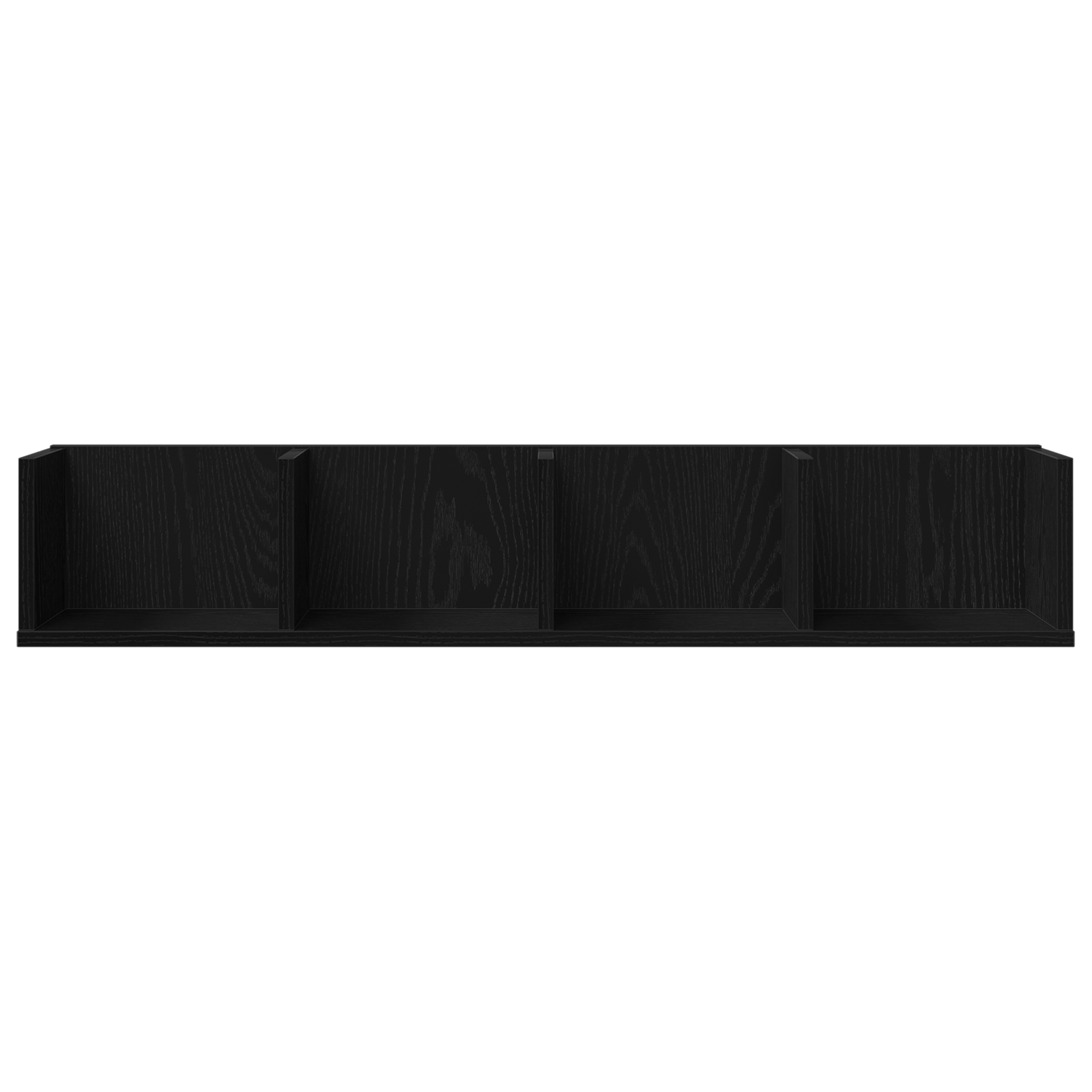 Raft de CD-uri de perete, stejar negru, 100x18x18 cm, lemn — imaginea 6