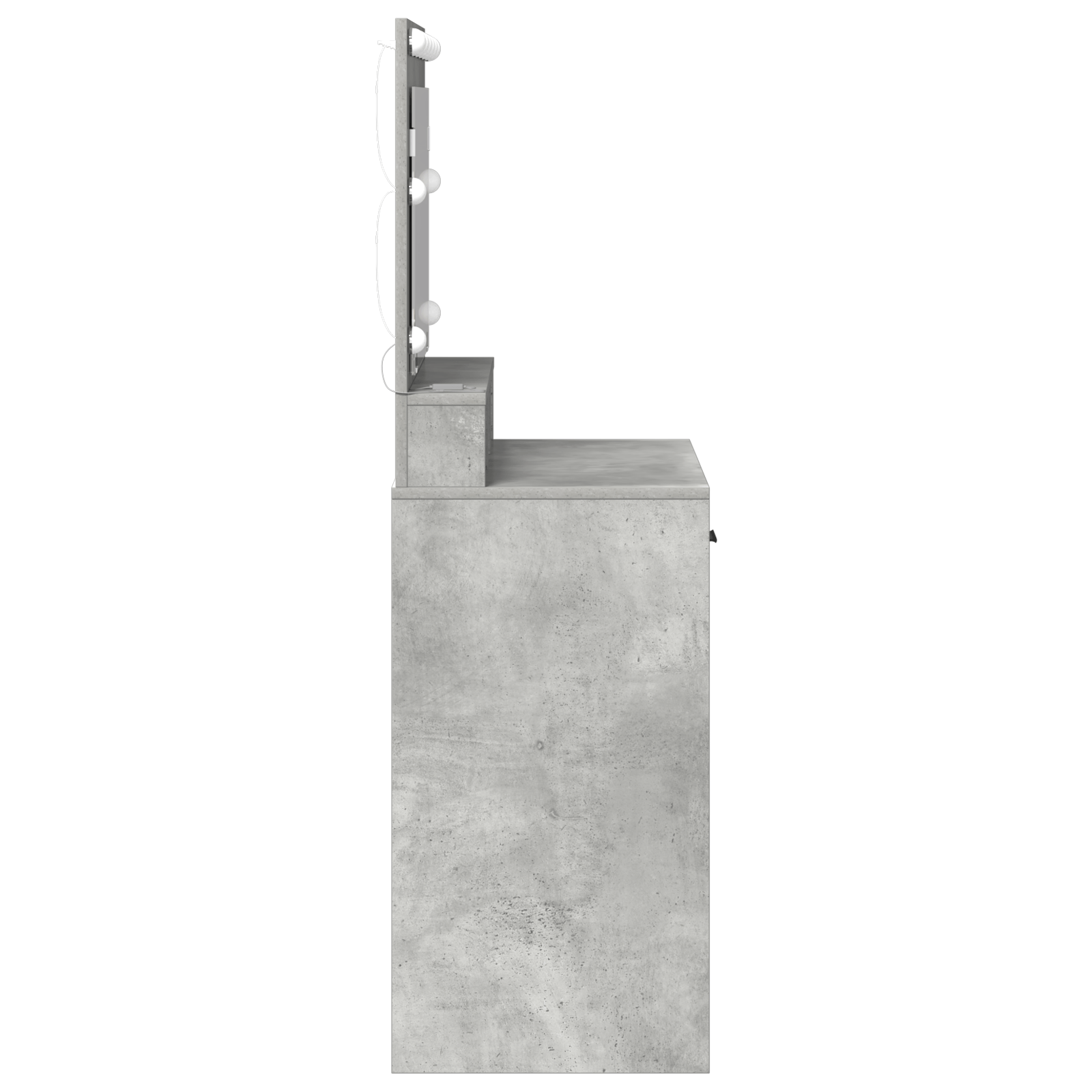 Masa de toaleta cu lumini LED, gri beton, 79x41x135 cm — imaginea 6