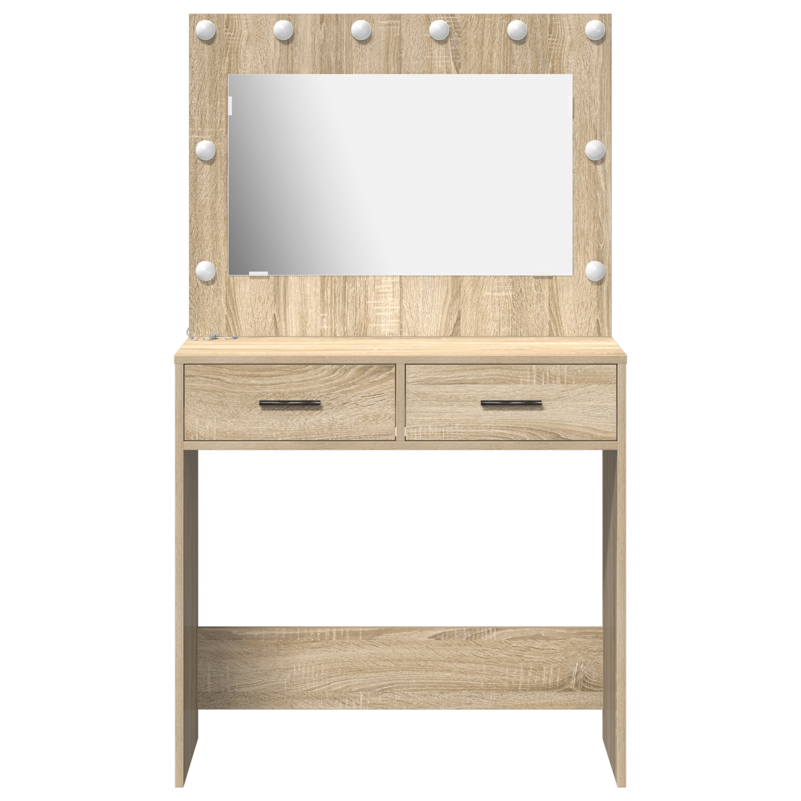Masa de toaleta cu lumini LED, stejar sonoma, 78,5x41x135 cm — imaginea 5