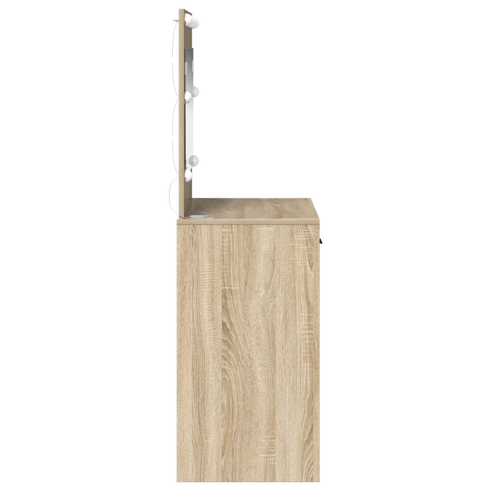 Masa de toaleta cu lumini LED, stejar sonoma, 78,5x41x135 cm — imaginea 6