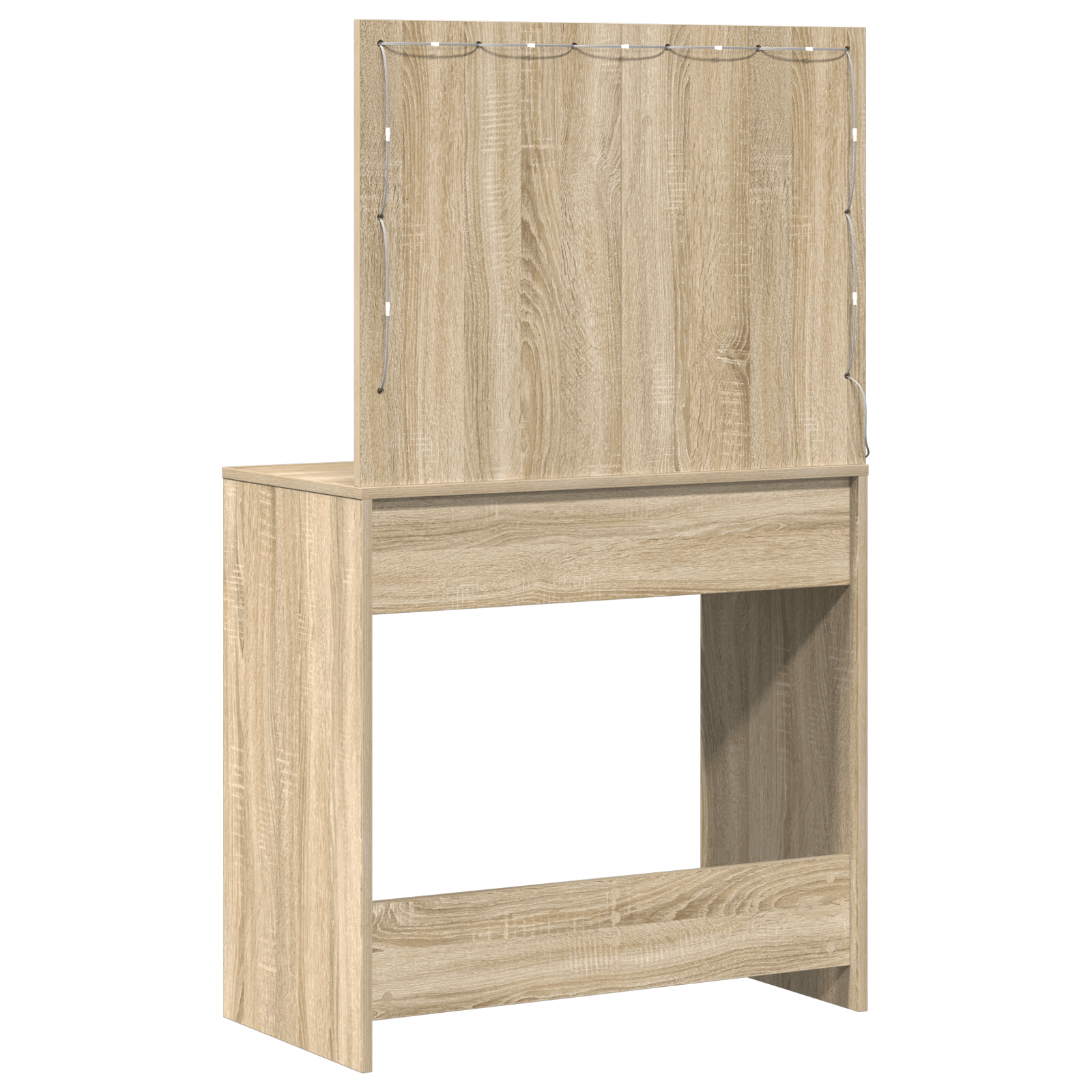 Masa de toaleta cu lumini LED, stejar sonoma, 78,5x41x135 cm — imaginea 7