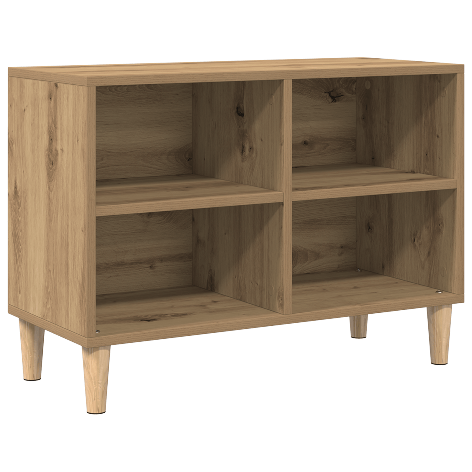 Dulap TV, stejar artizanal, 69,5x30x50 cm, lemn prelucrat — imaginea 2