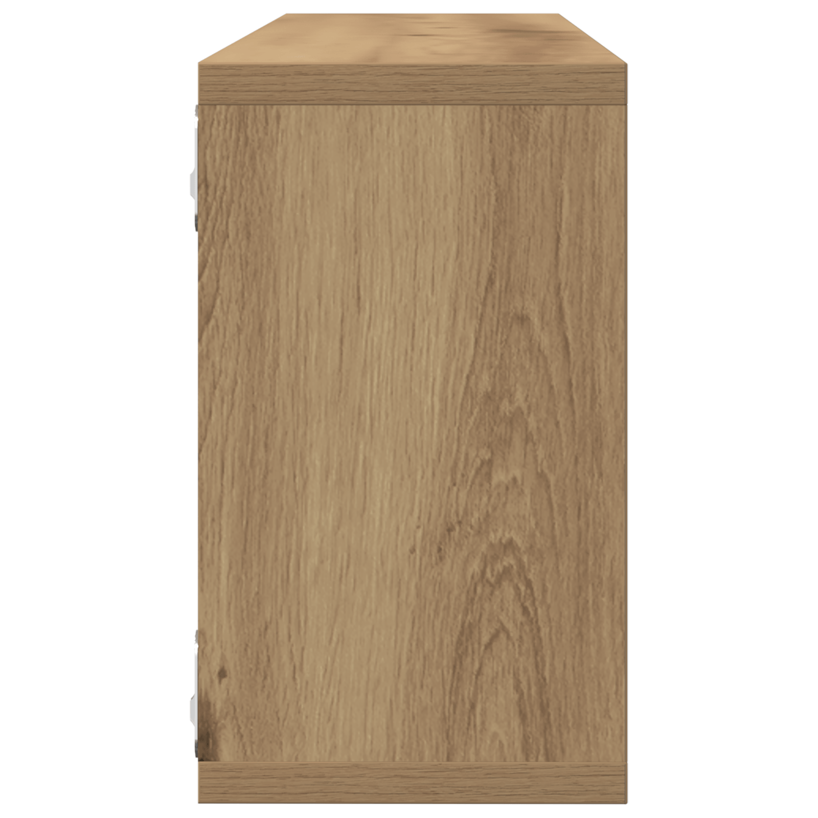 Rafturi de perete, 4 buc., stejar artizanal, 80x15x26 cm, lemn — imaginea 9