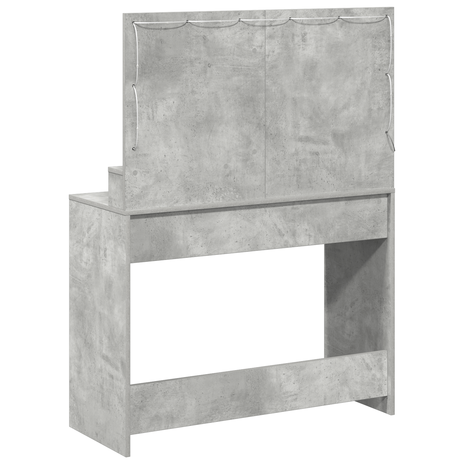 Masa de toaleta cu lumini LED, gri beton, 100x41x135 cm — imaginea 6