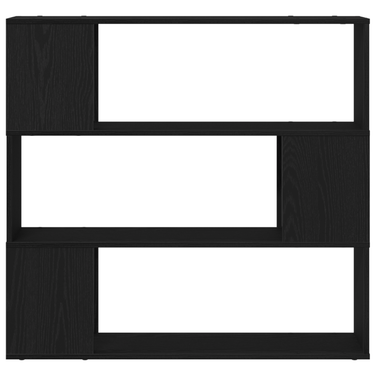 Raft Negru Stejar 100x24x94 cm din lemn prelucrat — imaginea 6