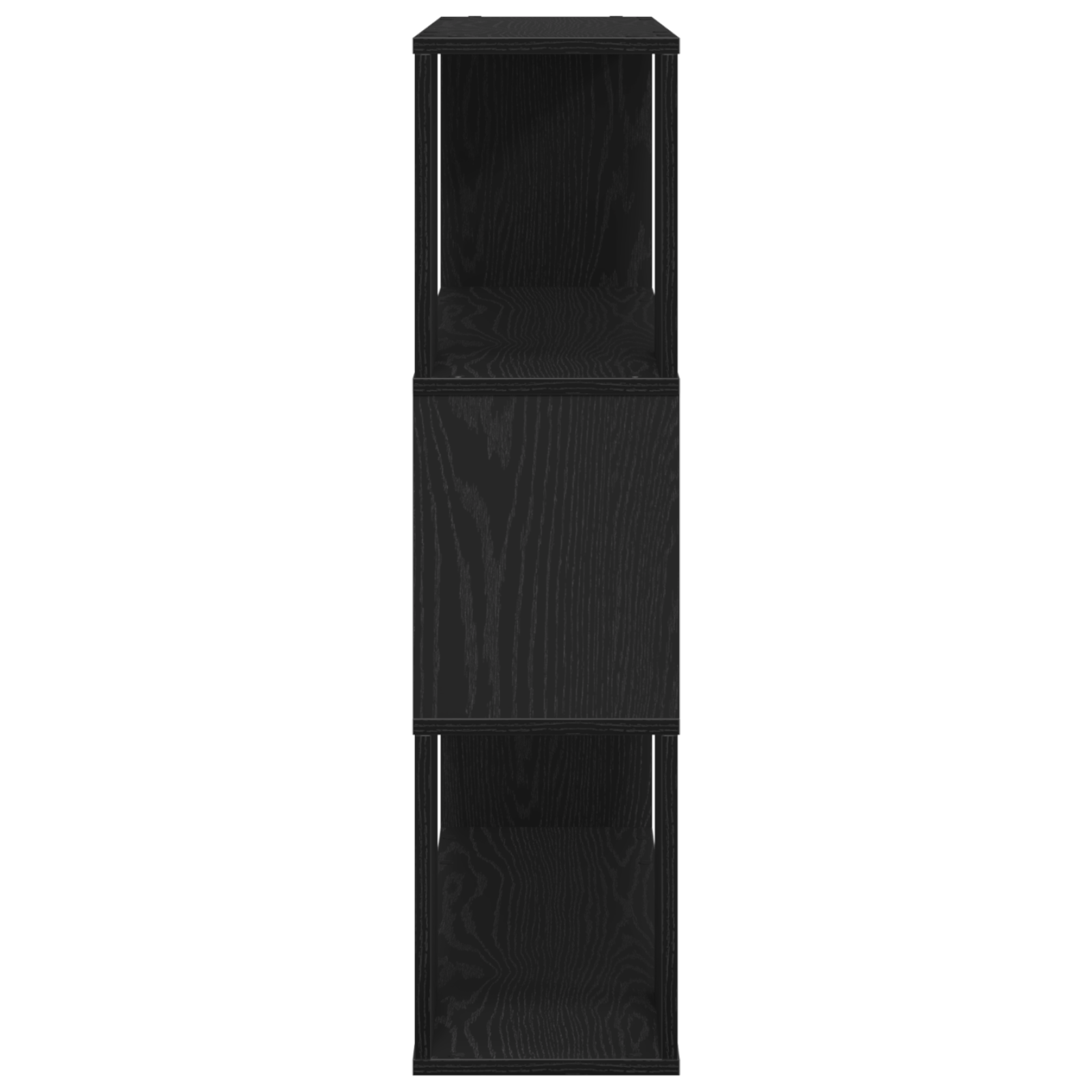 Raft Negru Stejar 100x24x94 cm din lemn prelucrat — imaginea 7