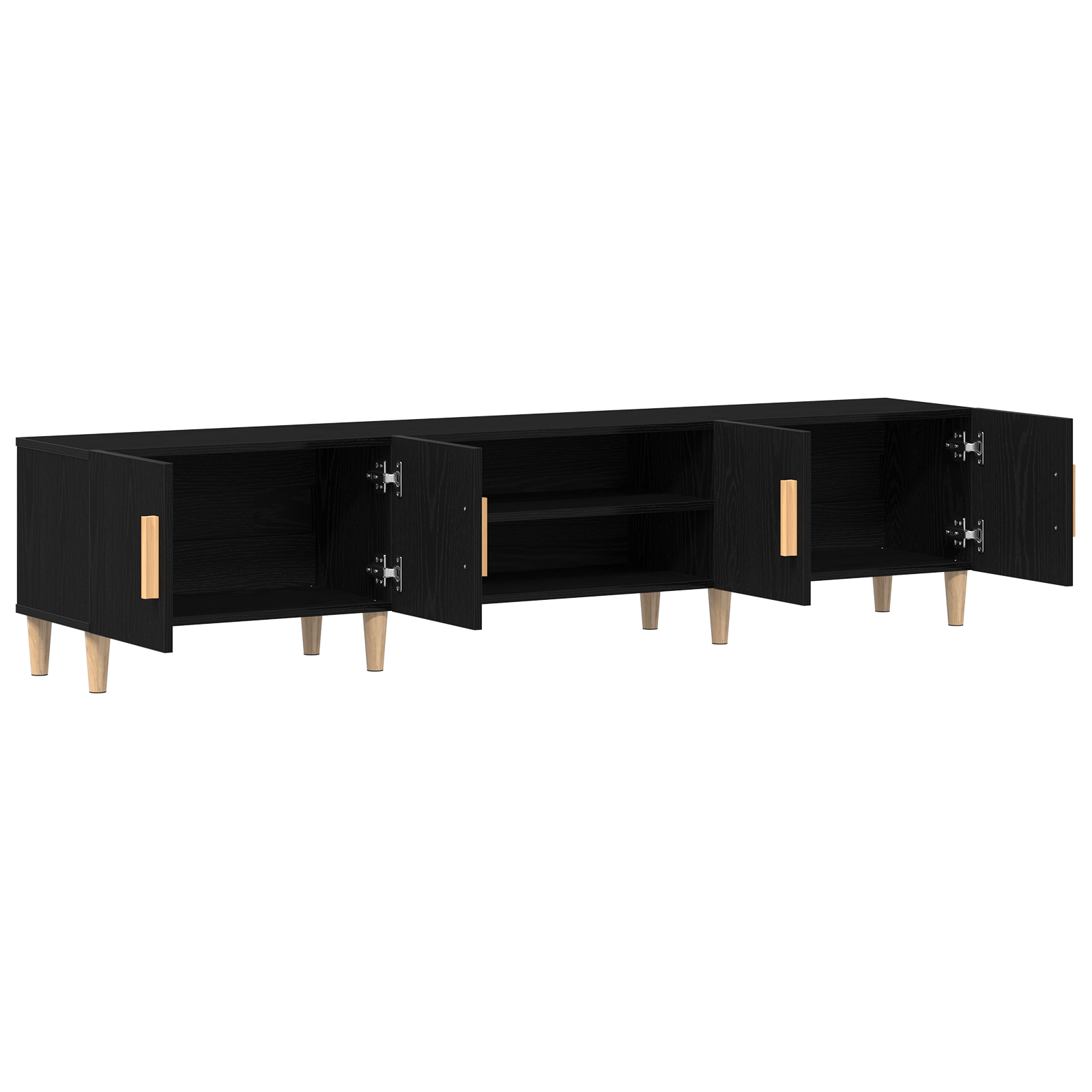Dulap TV, stejar negru, 180x31,5x40 cm, lemn prelucrat — imaginea 5