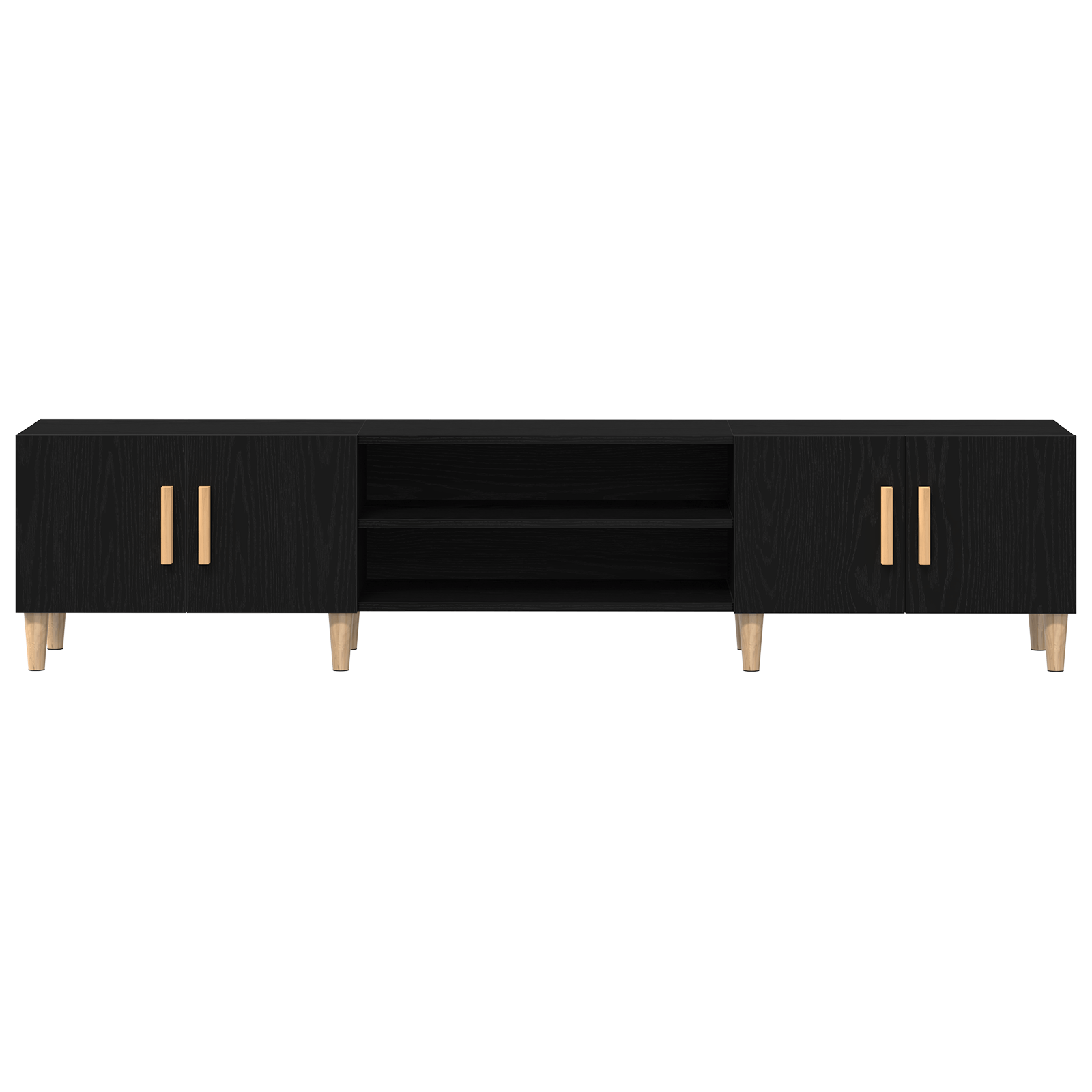 Dulap TV, stejar negru, 180x31,5x40 cm, lemn prelucrat — imaginea 7